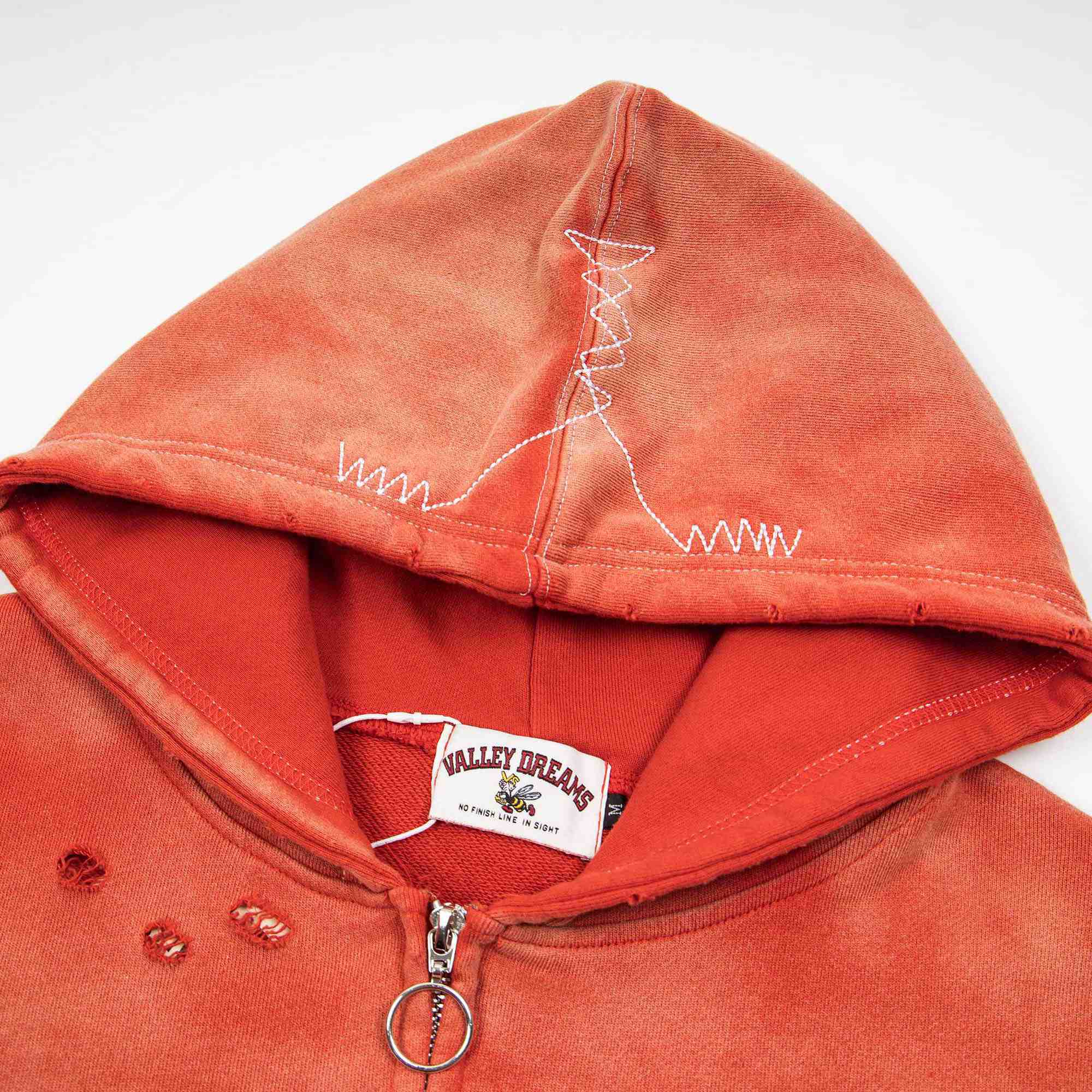 Vale Forever Religion Zip Up Hoodie Red - DesignerGu