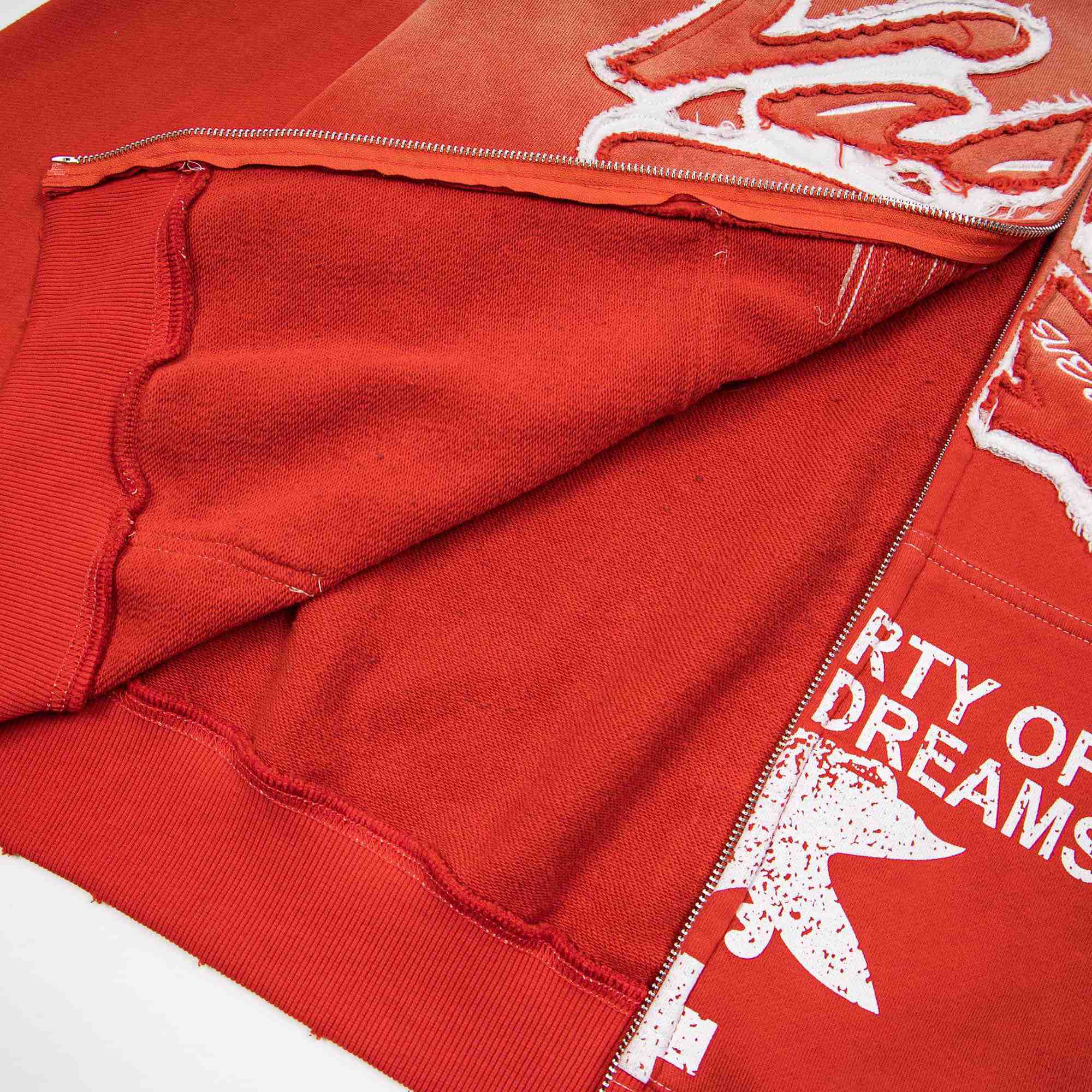 Vale Forever Religion Zip Up Hoodie Red - DesignerGu