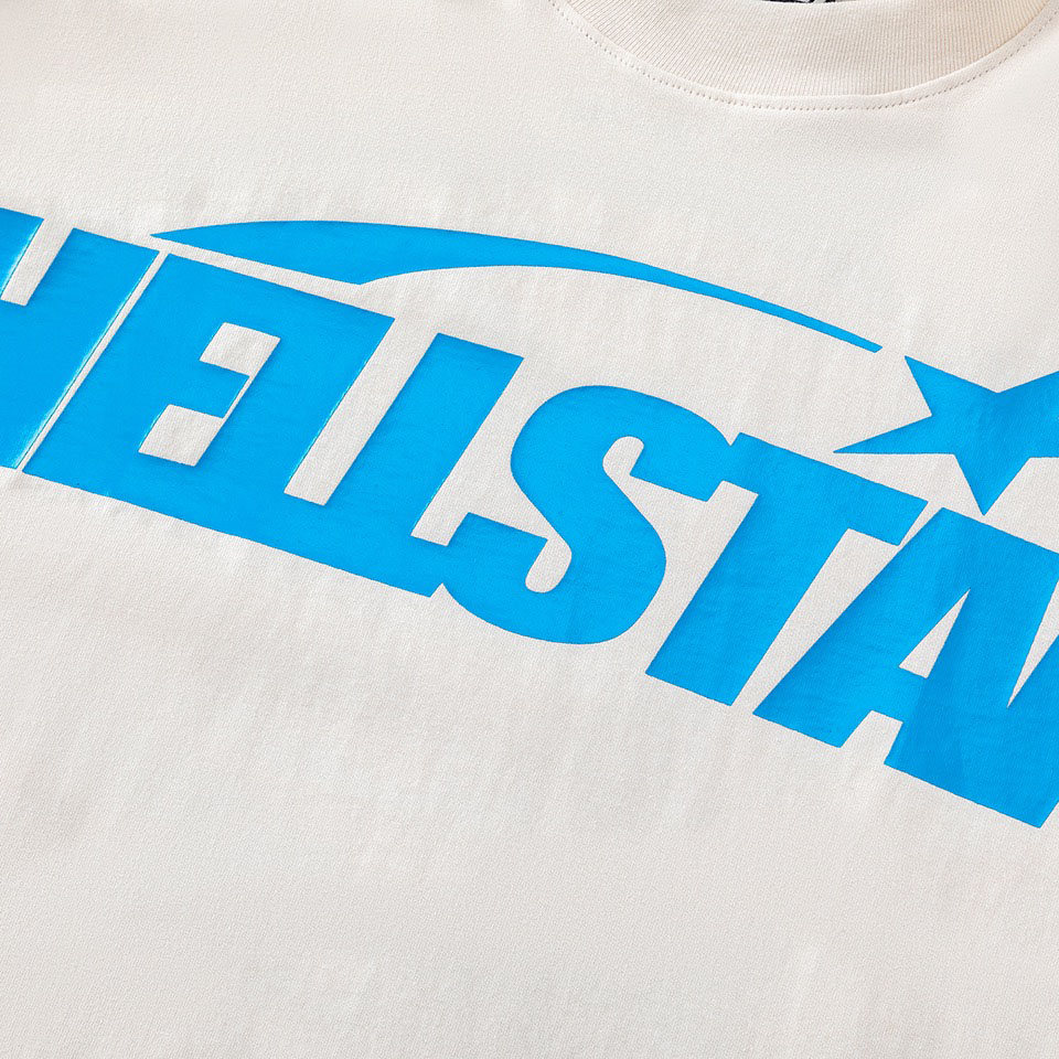 Hellstar Classic T-Shirt 'White/Blue' - DesignerGu