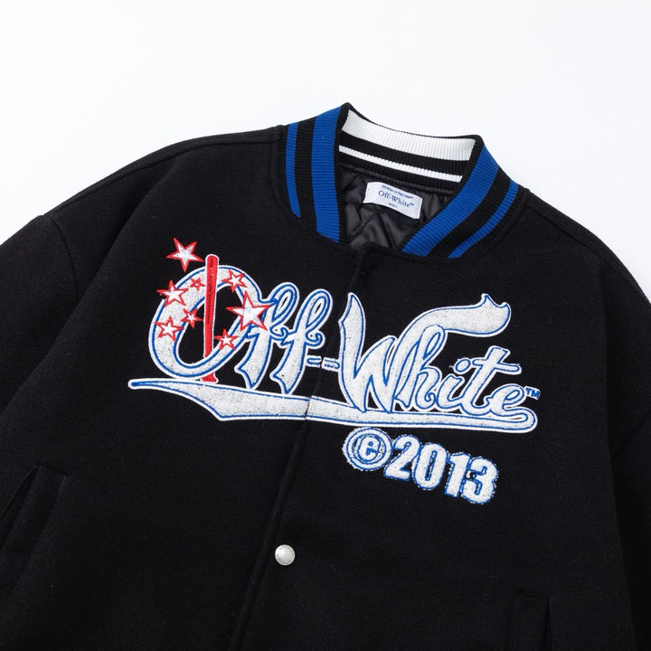 Off-White™ Street Wiz Wool Varsity Jacket - DesignerGu