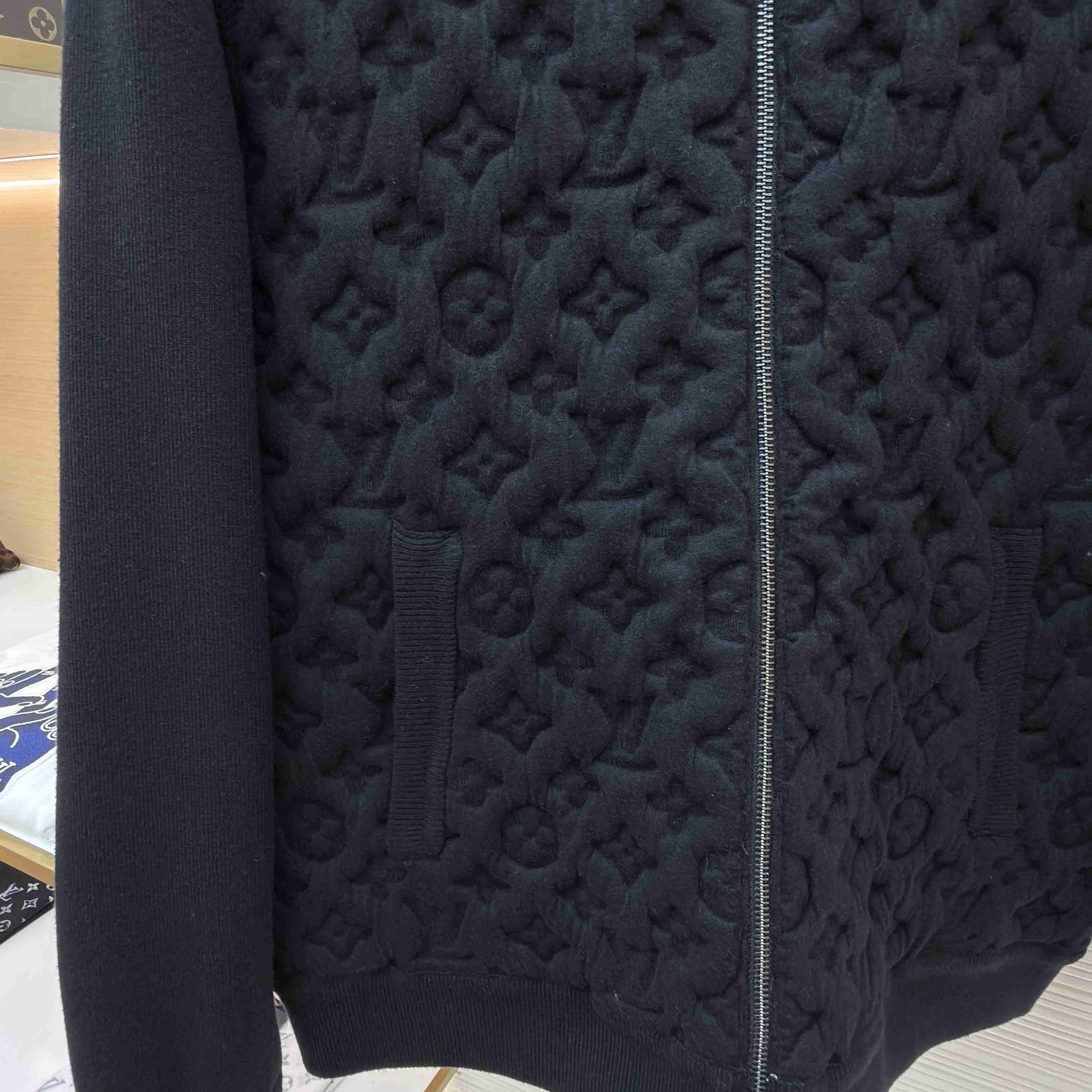 Louis Vuitton Monogram Padded Wool Blend Bomber 1AGJV7 - DesignerGu
