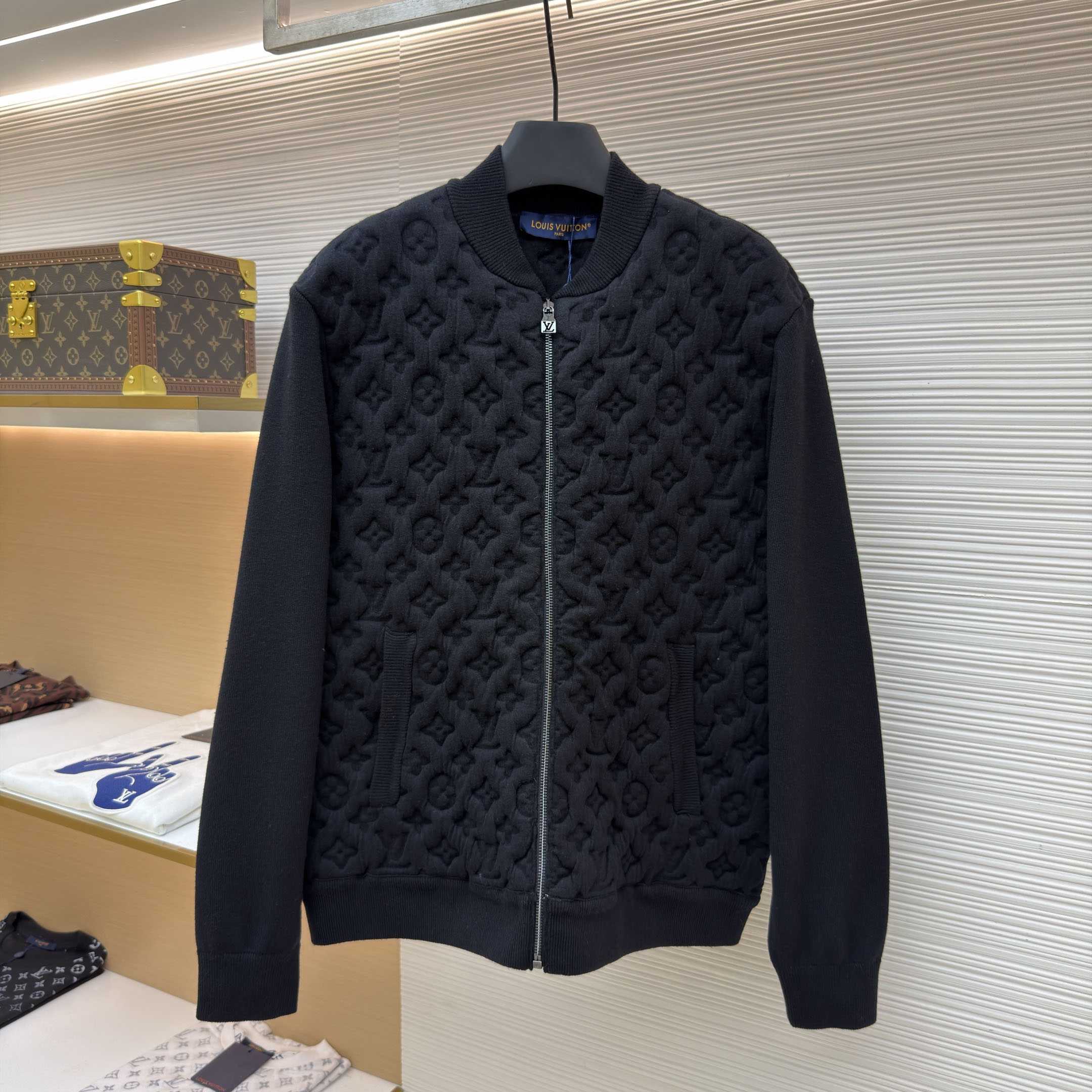 Louis Vuitton Monogram Padded Wool Blend Bomber 1AGJV7 - DesignerGu