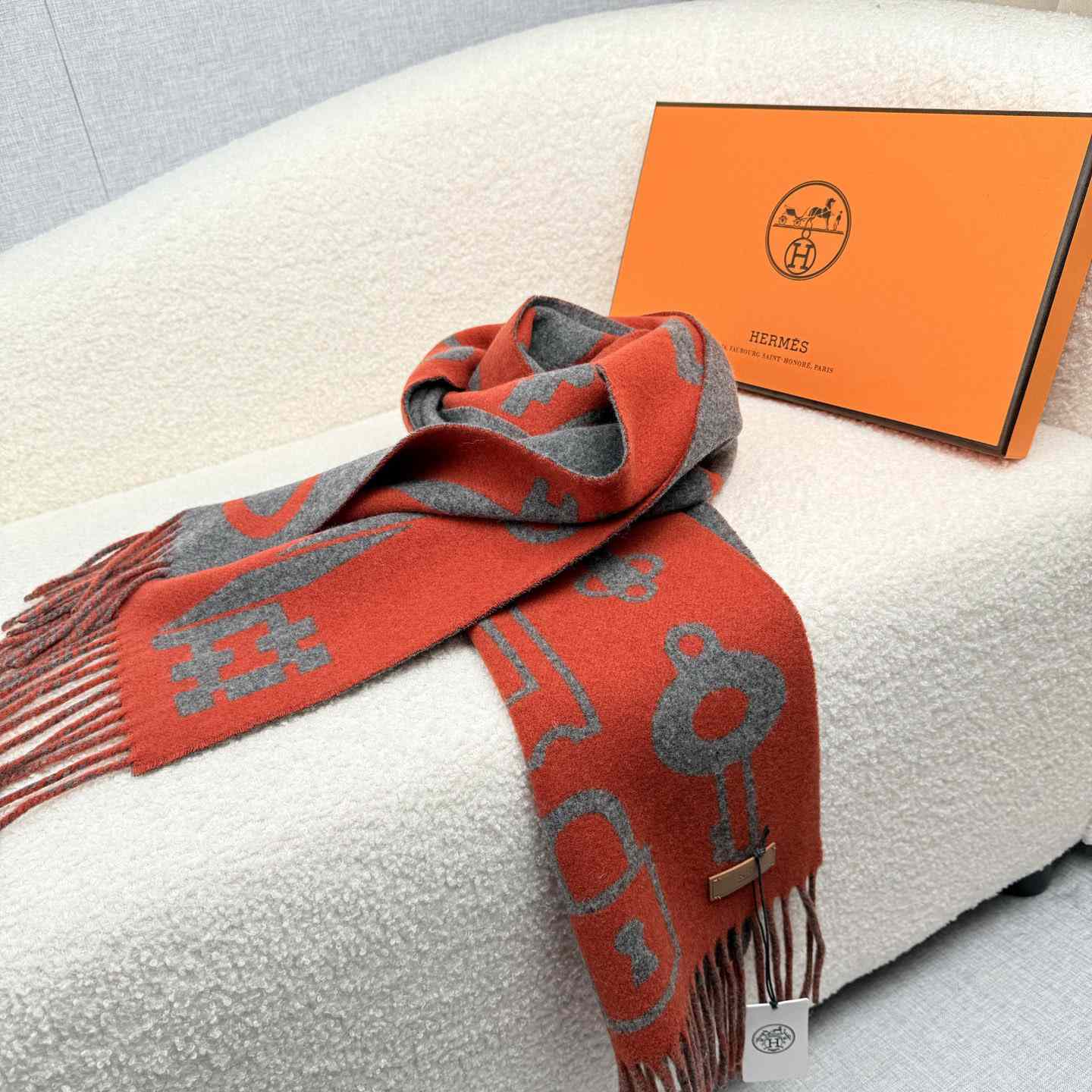 Hermes Casaque Porte-Clefs Scarf - DesignerGu