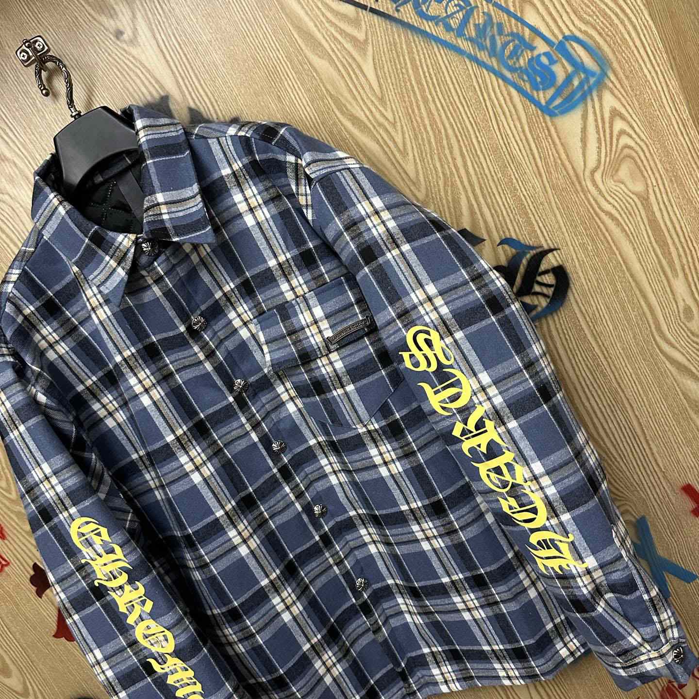 Chrome Hearts Workn Flannel Shirt Jacket - DesignerGu