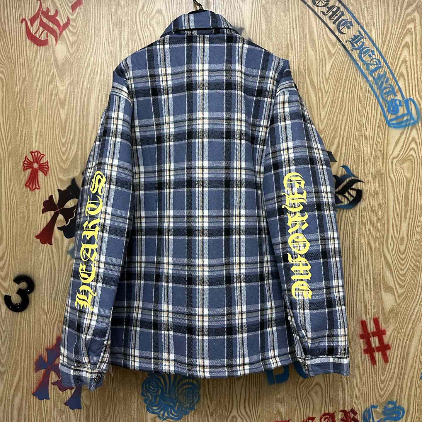 Chrome Hearts Workn Flannel Shirt Jacket - DesignerGu