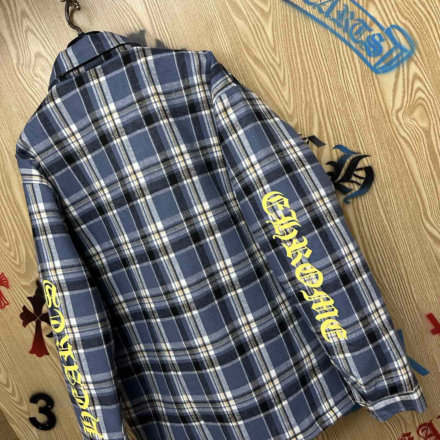 Chrome Hearts Workn Flannel Shirt Jacket - DesignerGu