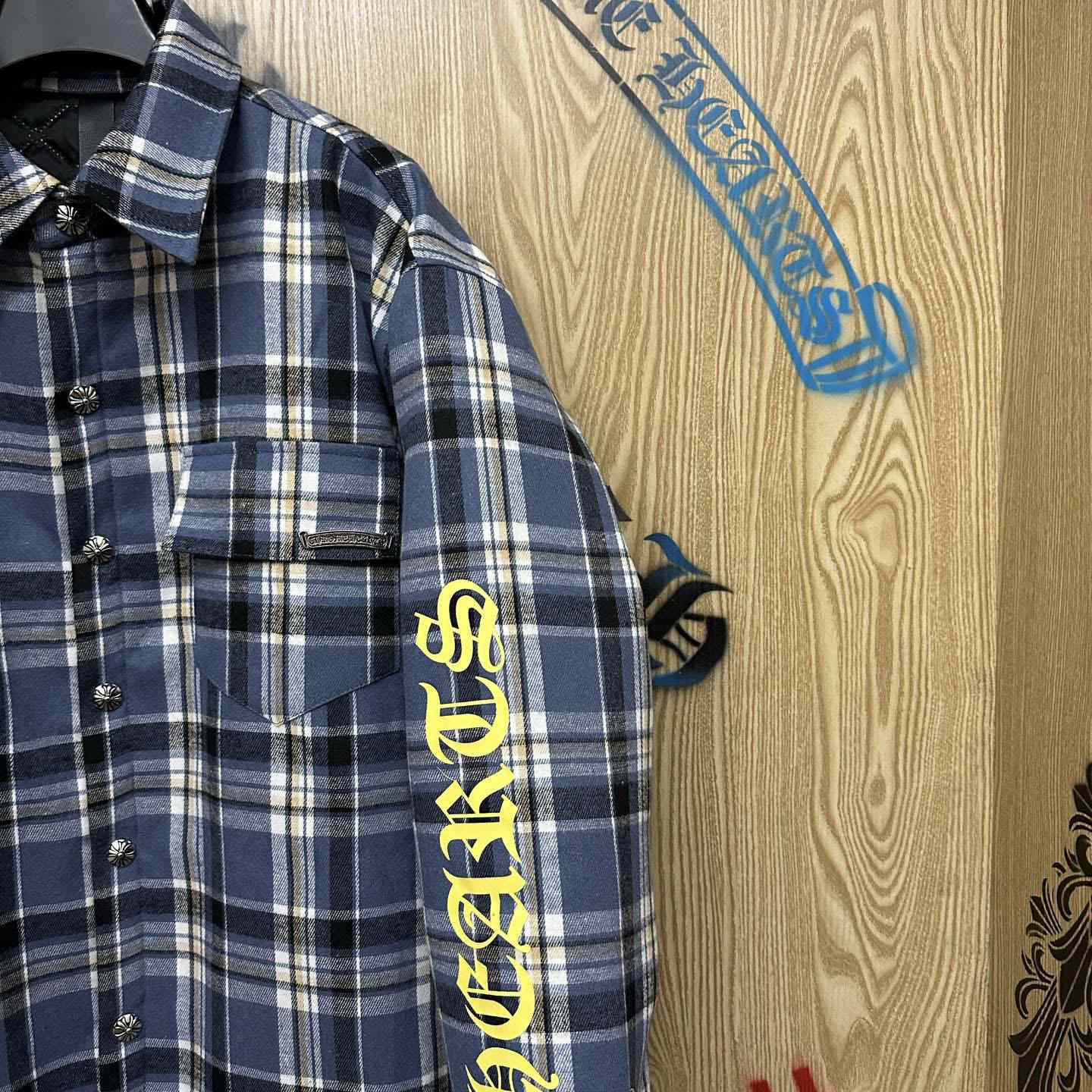 Chrome Hearts Workn Flannel Shirt Jacket - DesignerGu
