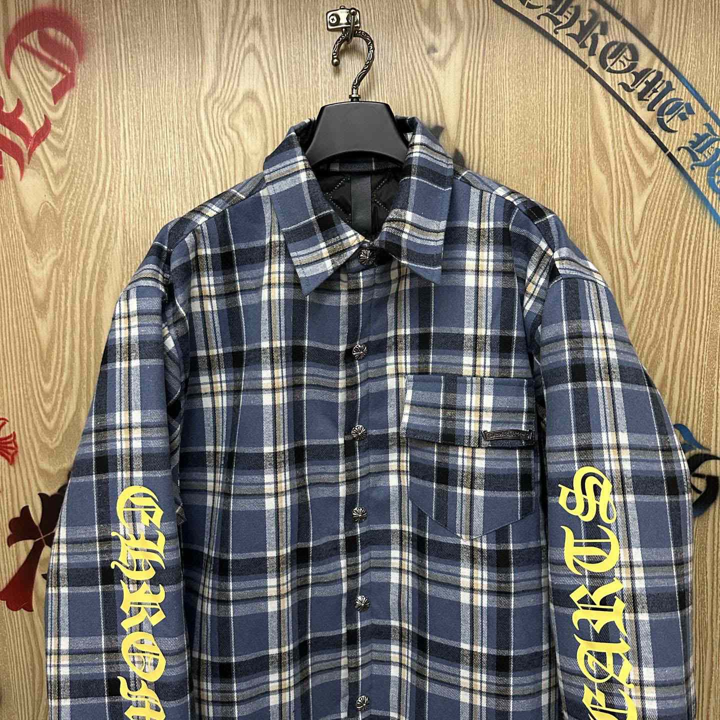 Chrome Hearts Workn Flannel Shirt Jacket - DesignerGu