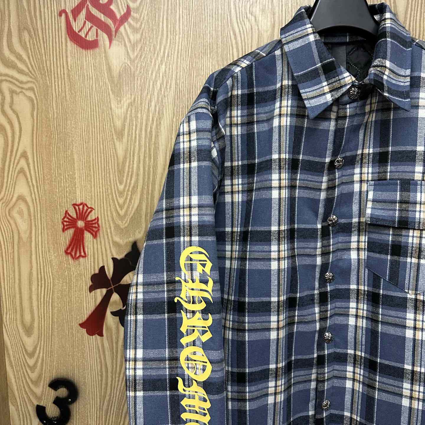 Chrome Hearts Workn Flannel Shirt Jacket - DesignerGu