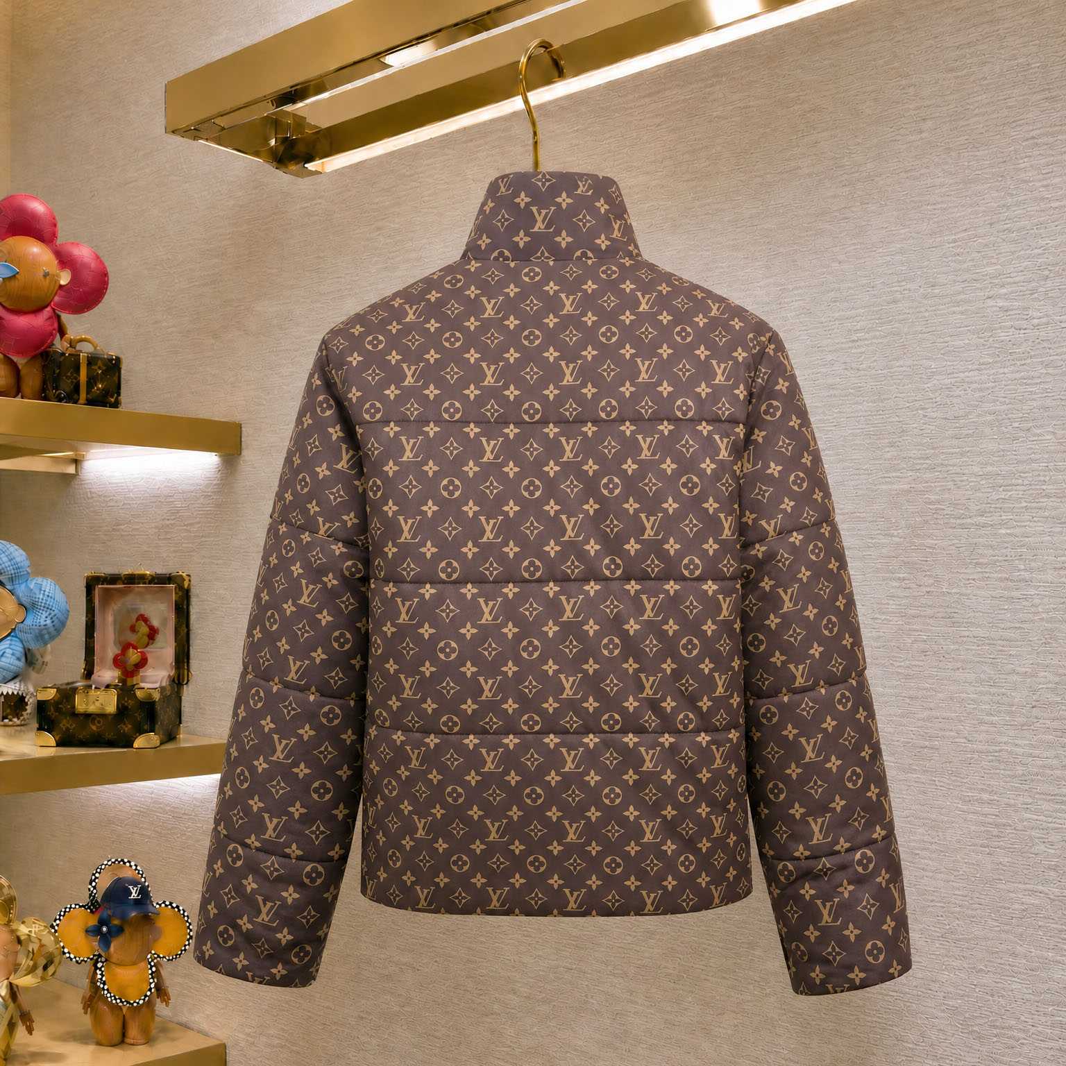 Louis Vuitton Vintage Effect Leather Track Top 1AK6UR - DesignerGu