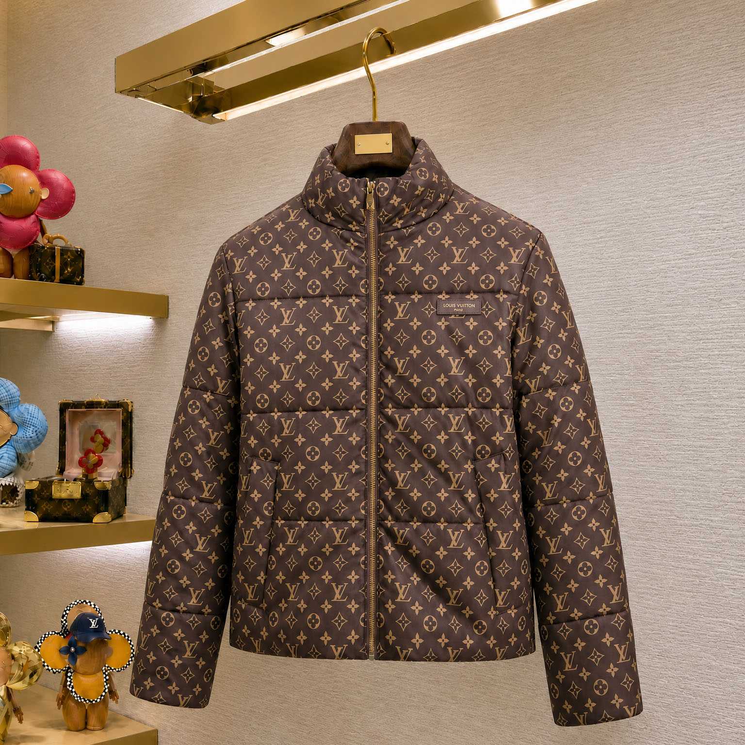 Louis Vuitton Vintage Effect Leather Track Top 1AK6UR - DesignerGu