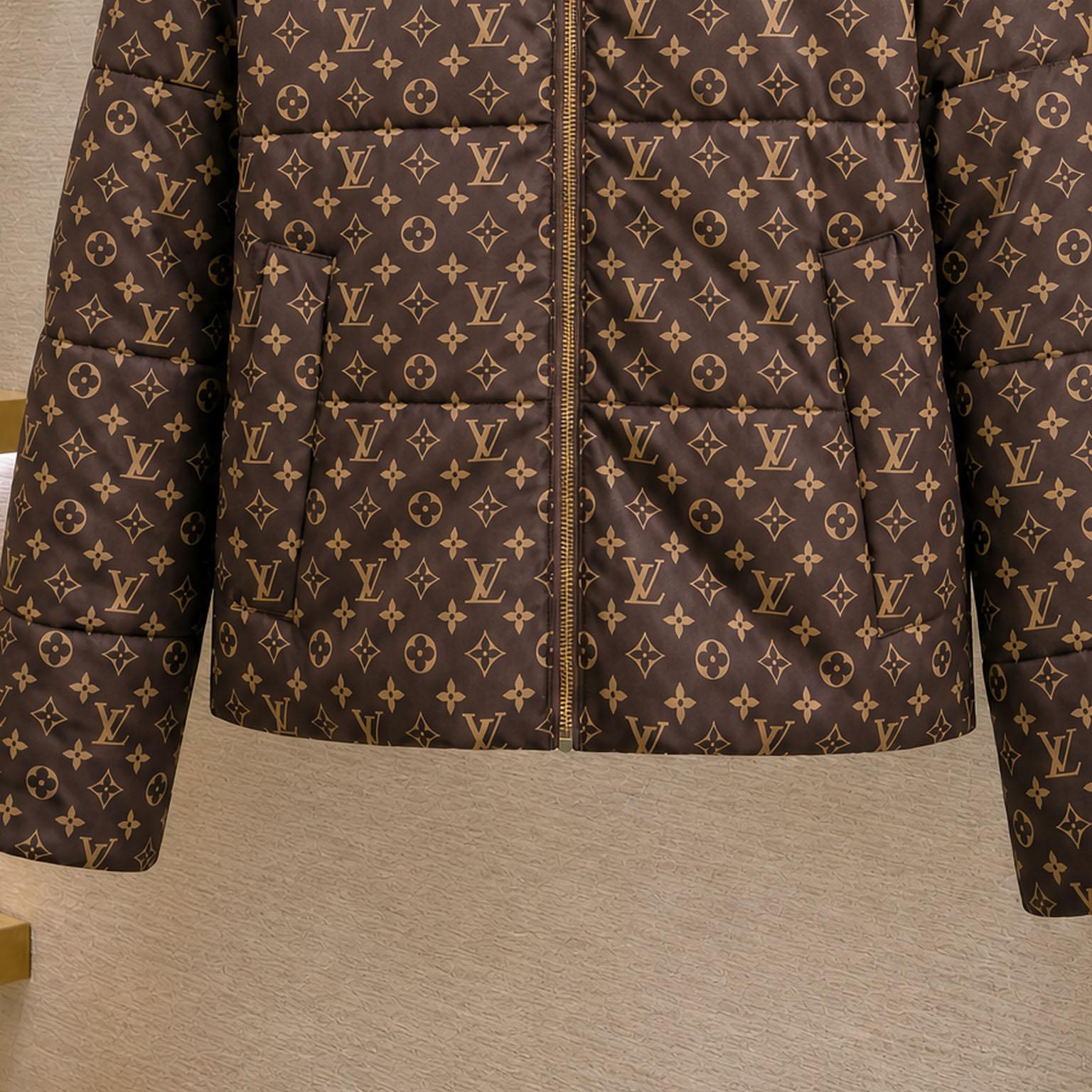 Louis Vuitton Vintage Effect Leather Track Top 1AK6UR - DesignerGu