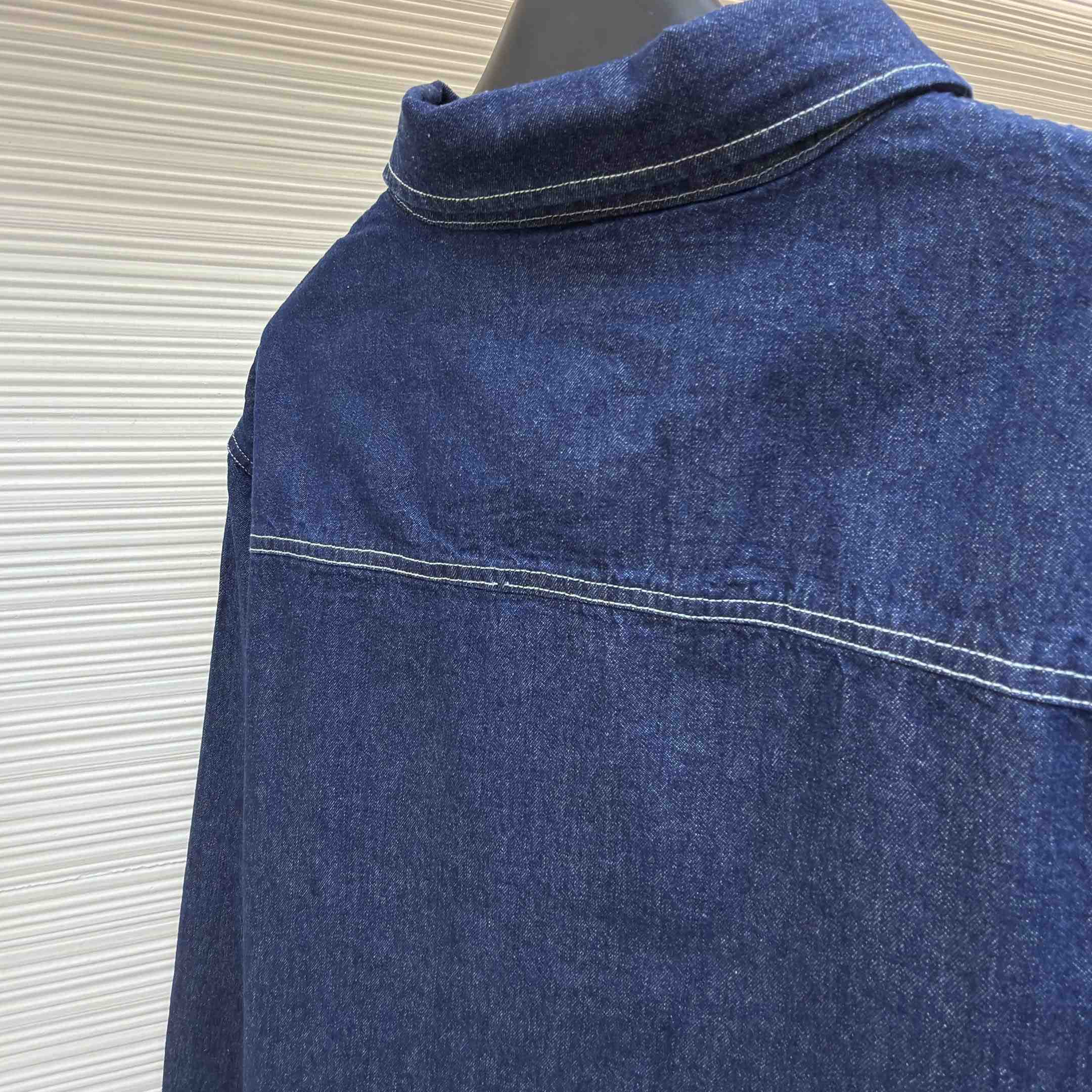 Celine Overshirt In Cotton Denim - DesignerGu