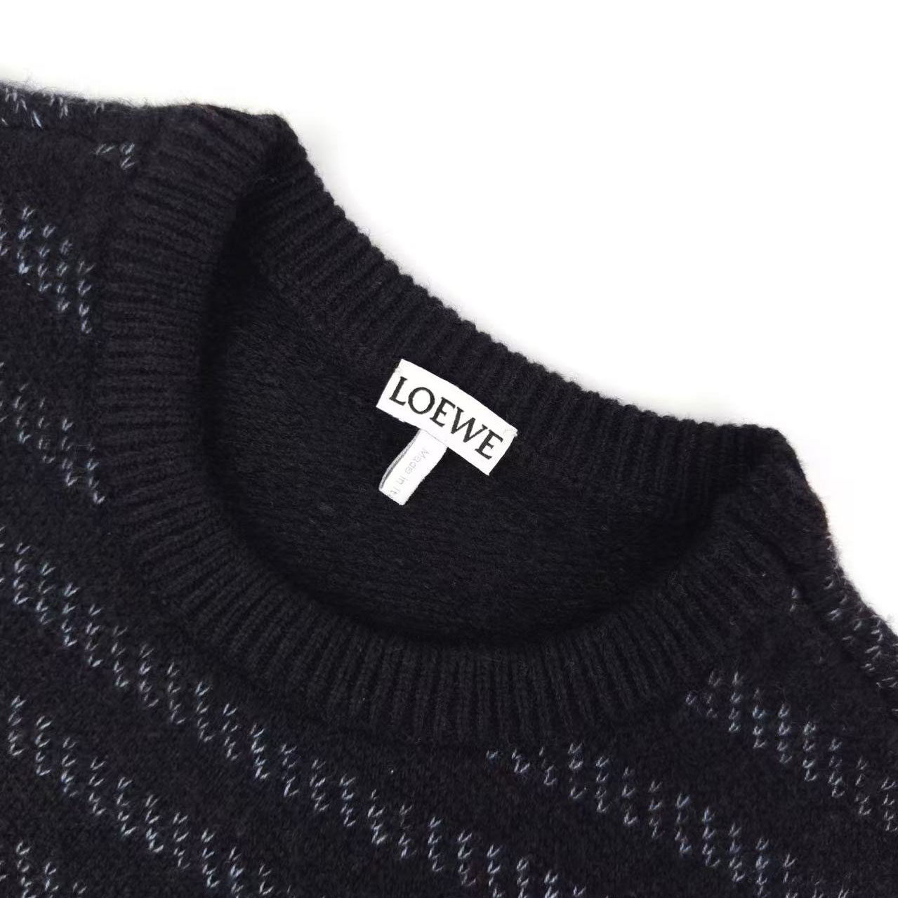 LOEWE Striped Wool Blend Sweater - DesignerGu