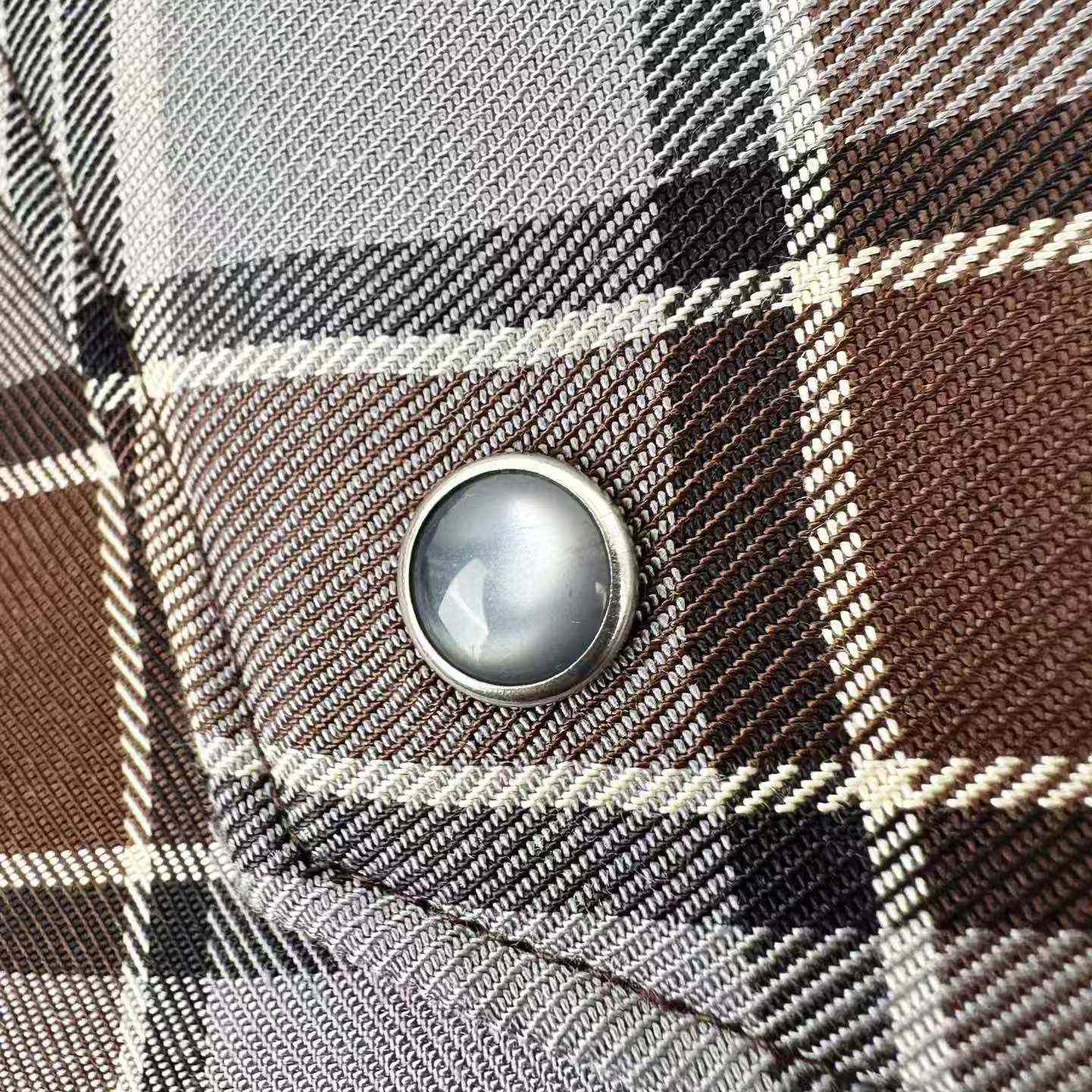 Acne Studios Gray Flannel Check Button-Up Shirt - DesignerGu