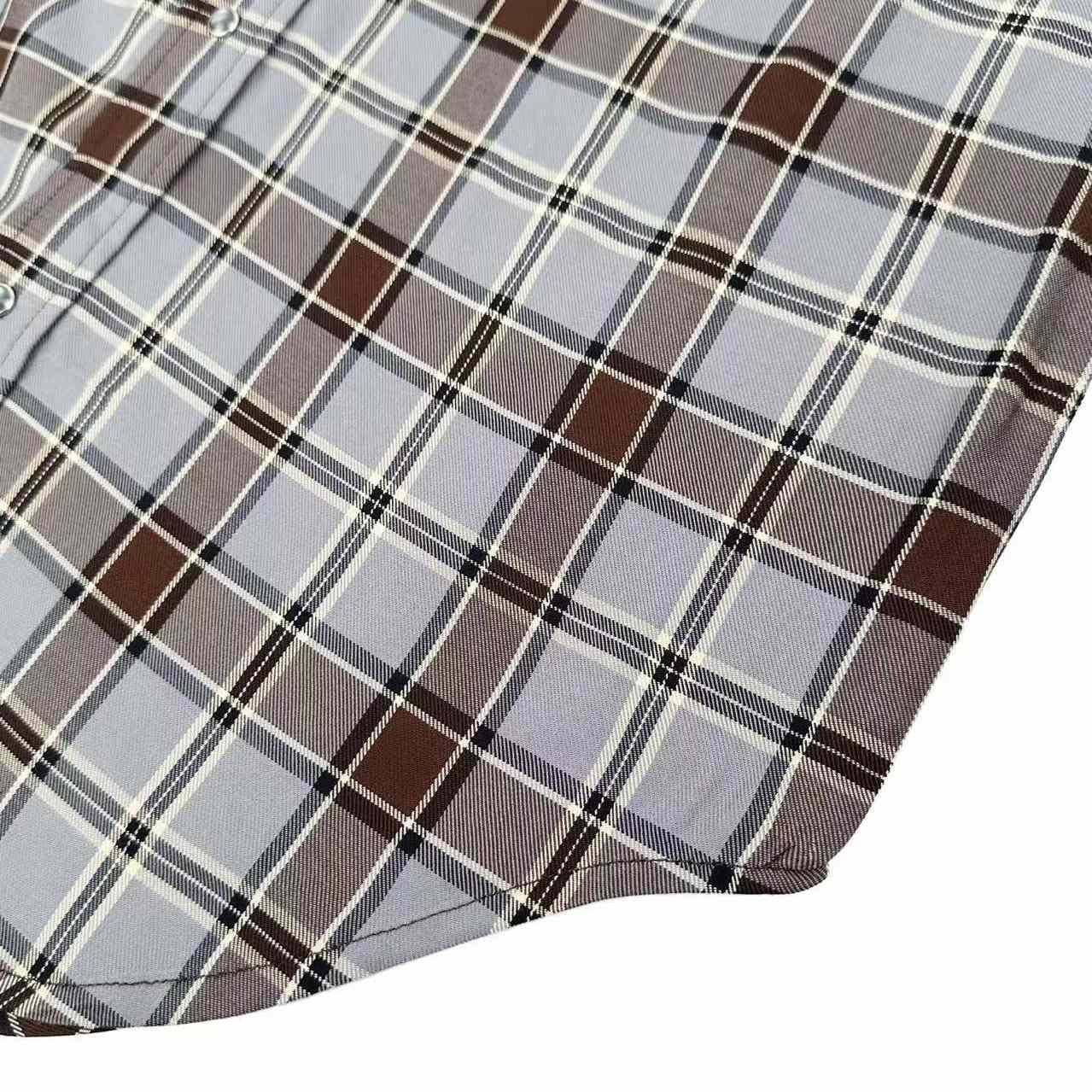 Acne Studios Gray Flannel Check Button-Up Shirt - DesignerGu