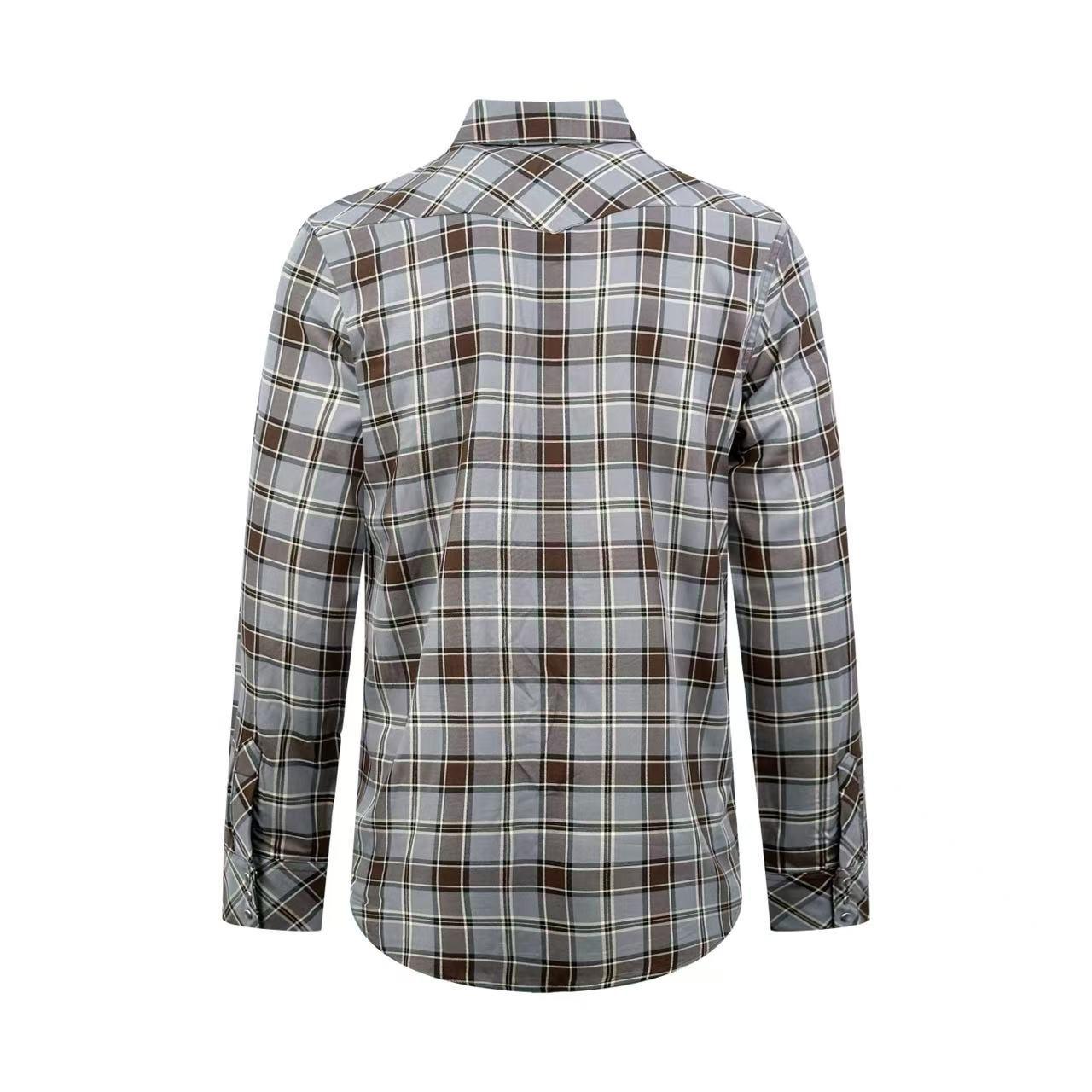Acne Studios Gray Flannel Check Button-Up Shirt - DesignerGu