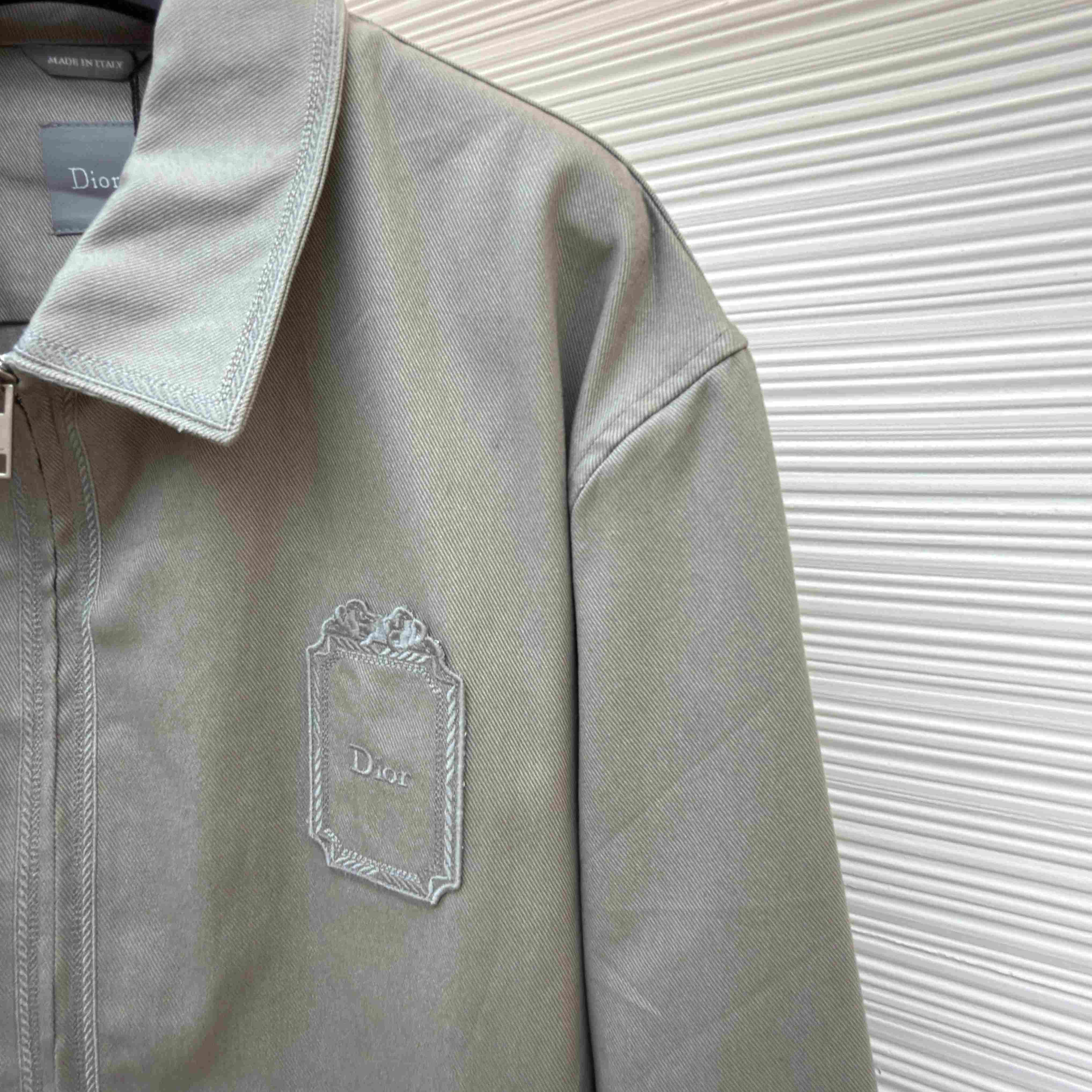 Dior Zipped Shirt With Dior Moulures Embroideries - DesignerGu