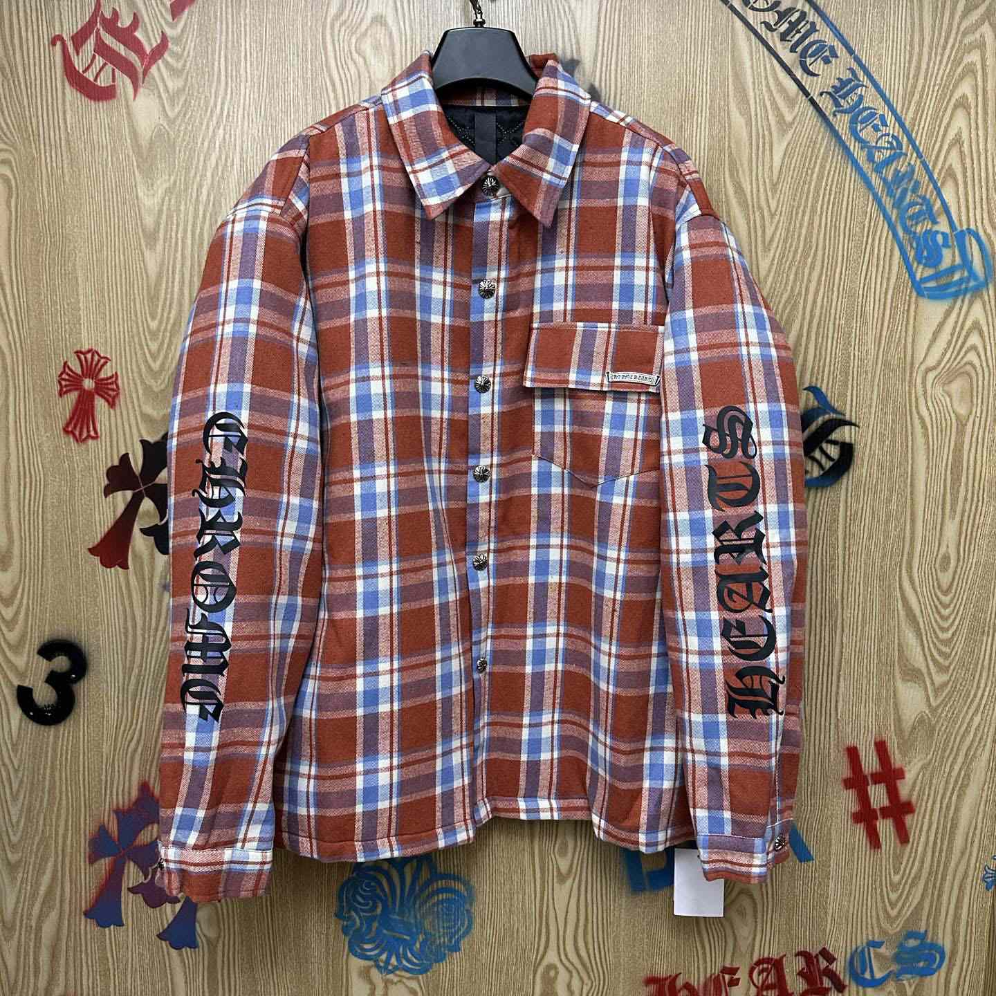 Chrome Hearts Workn Padded Flannel Shirt Jacket - DesignerGu