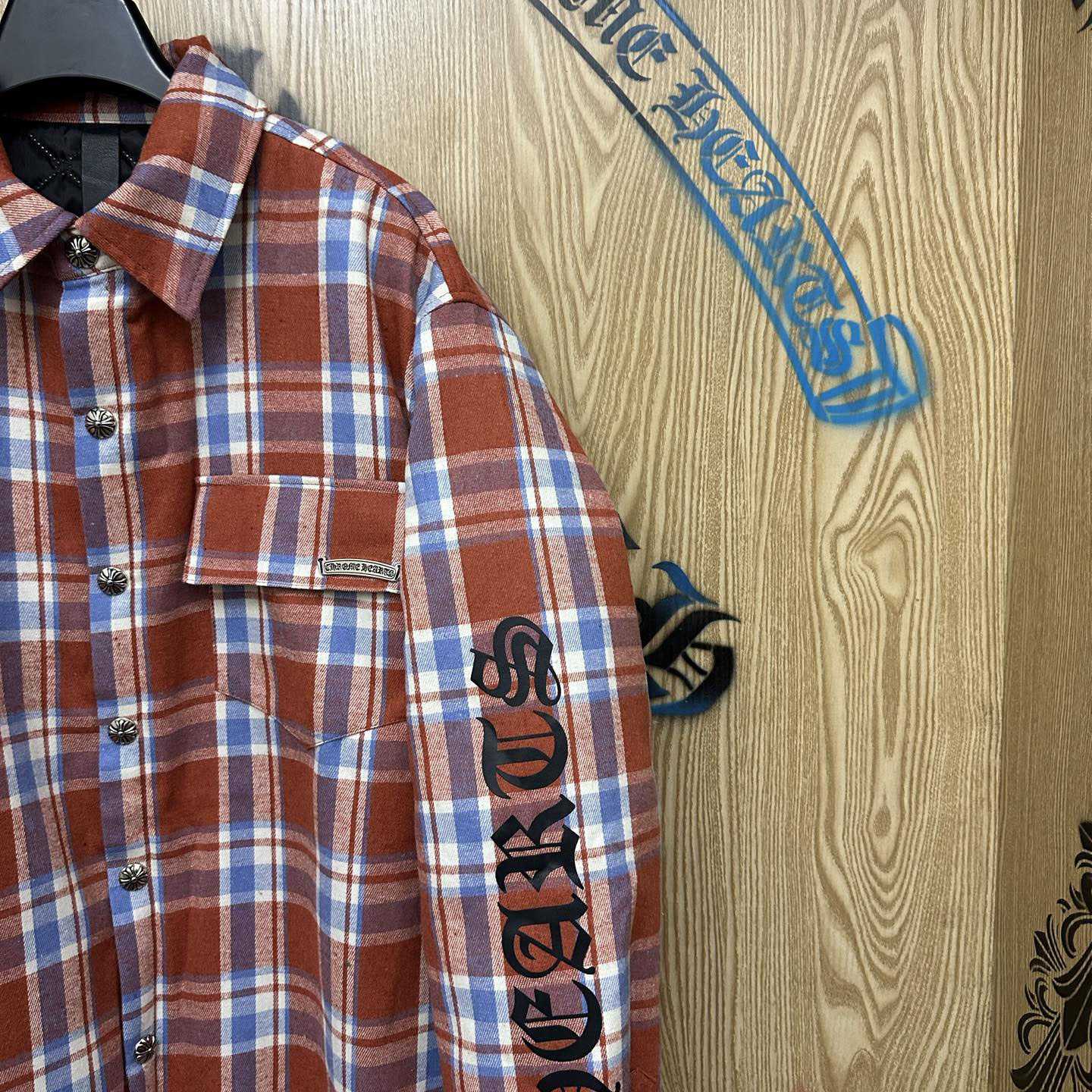 Chrome Hearts Workn Padded Flannel Shirt Jacket - DesignerGu