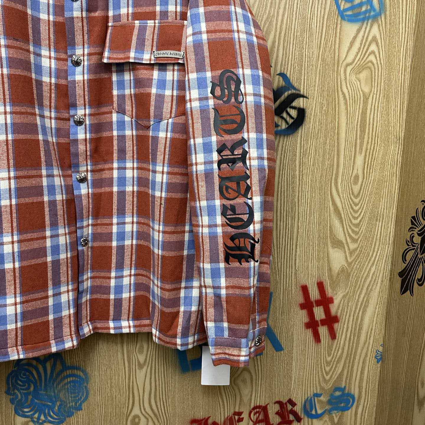 Chrome Hearts Workn Padded Flannel Shirt Jacket - DesignerGu