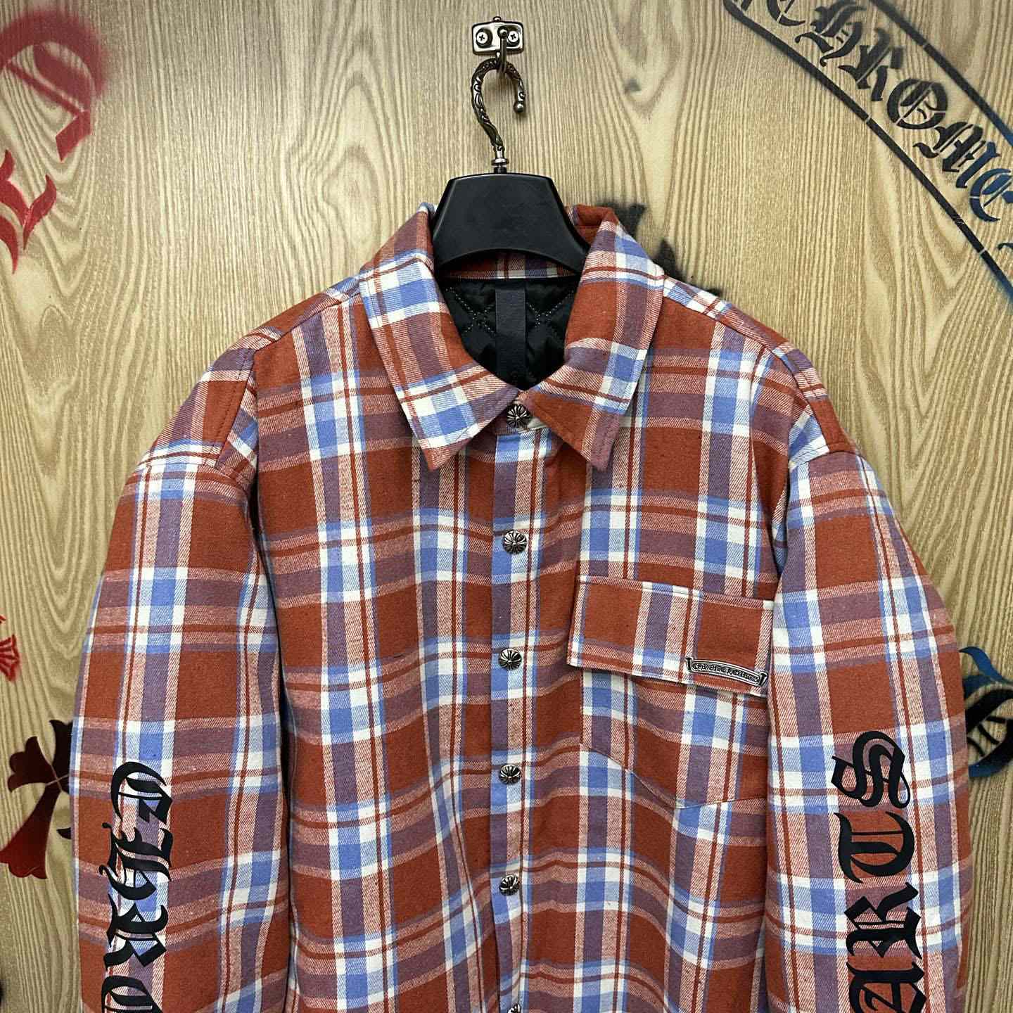 Chrome Hearts Workn Padded Flannel Shirt Jacket - DesignerGu