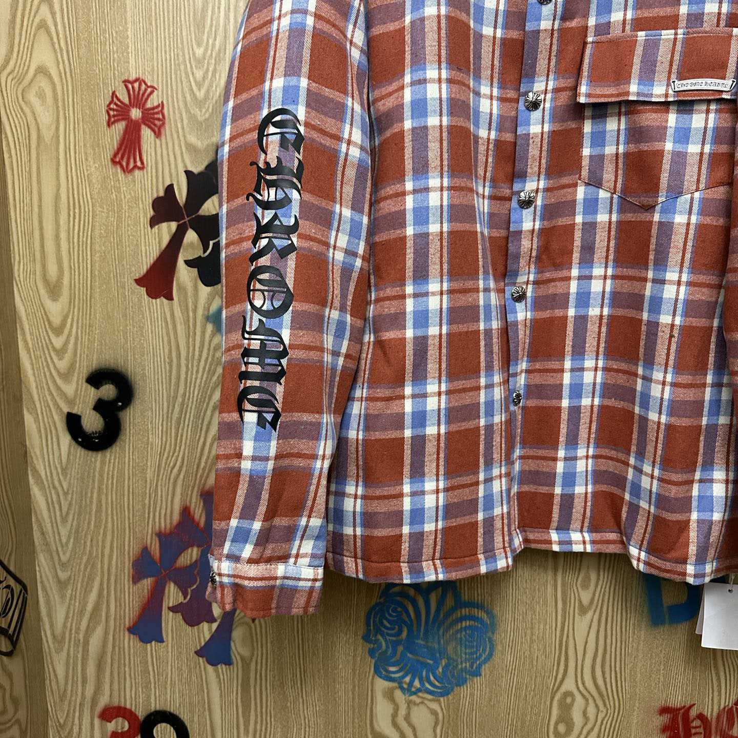 Chrome Hearts Workn Padded Flannel Shirt Jacket - DesignerGu