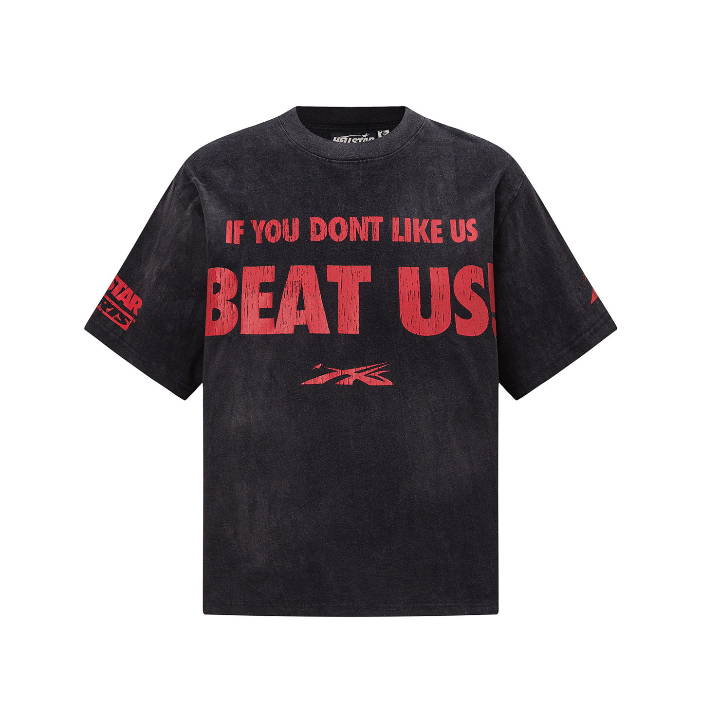 Hellstar Beat Us! T-Shirt 'Black/Red' - DesignerGu