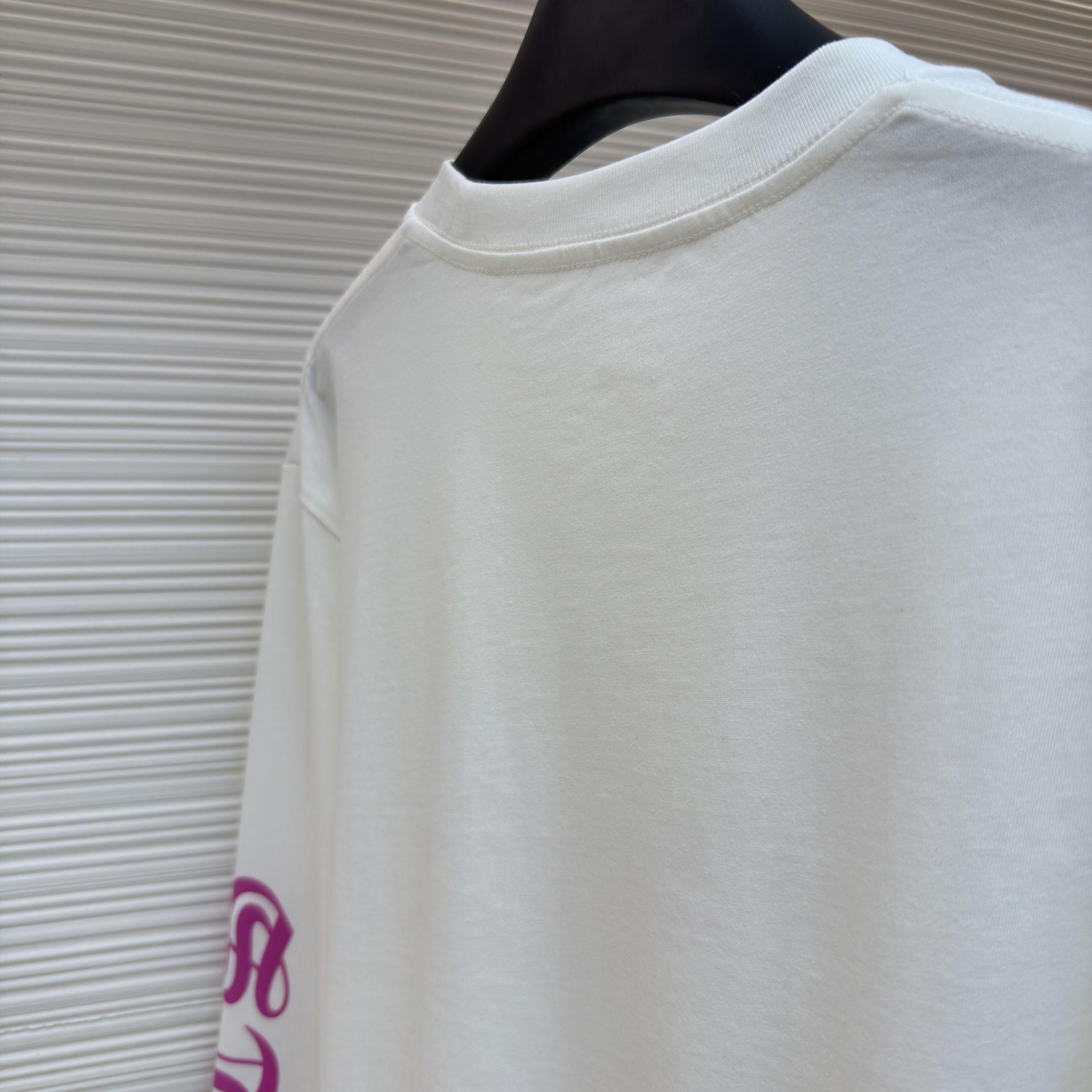 Chrome Hearts  Purple Letter Collar Long Sleeve Tee - DesignerGu