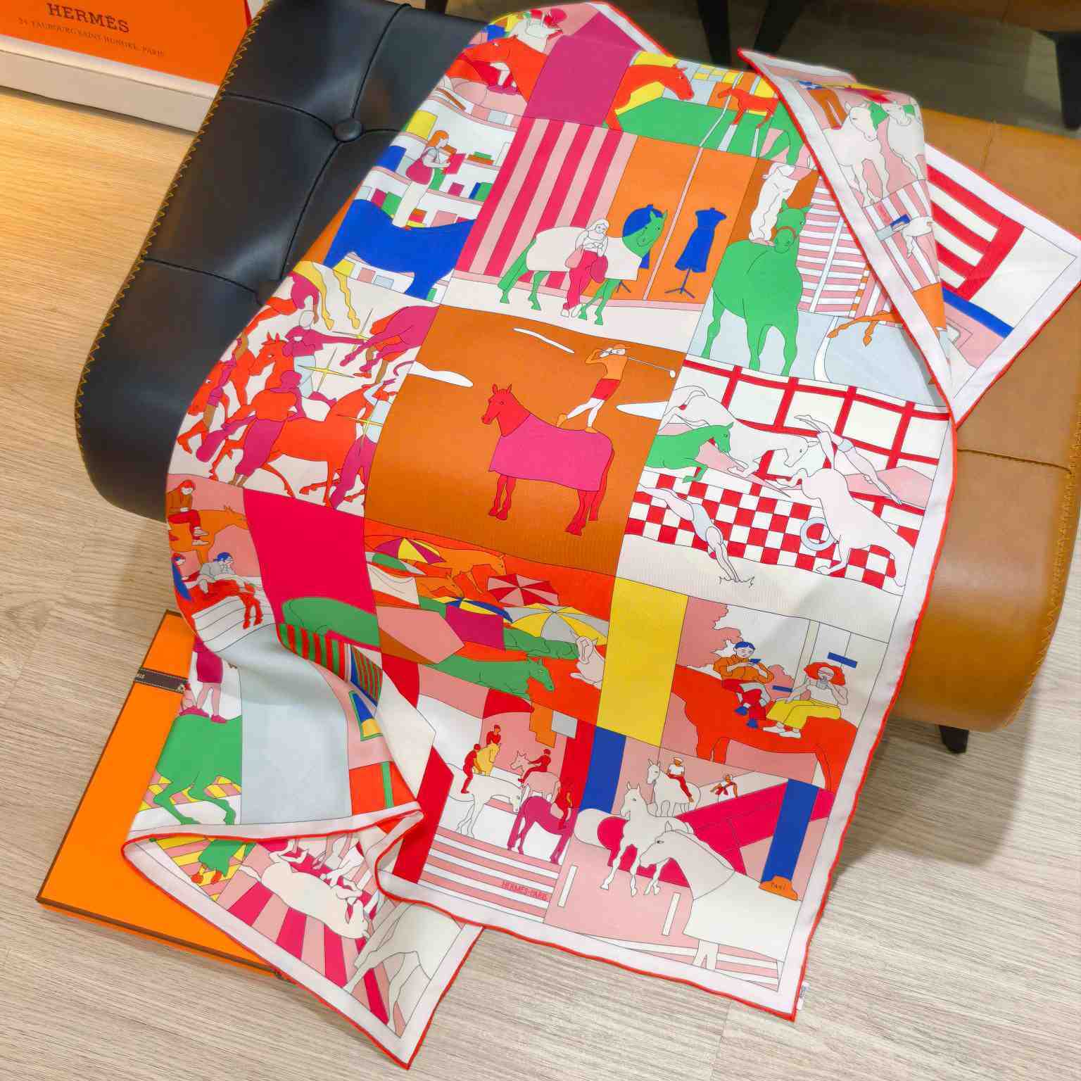 Hermes Mon Cheval Et Moi Scarf 90 - DesignerGu