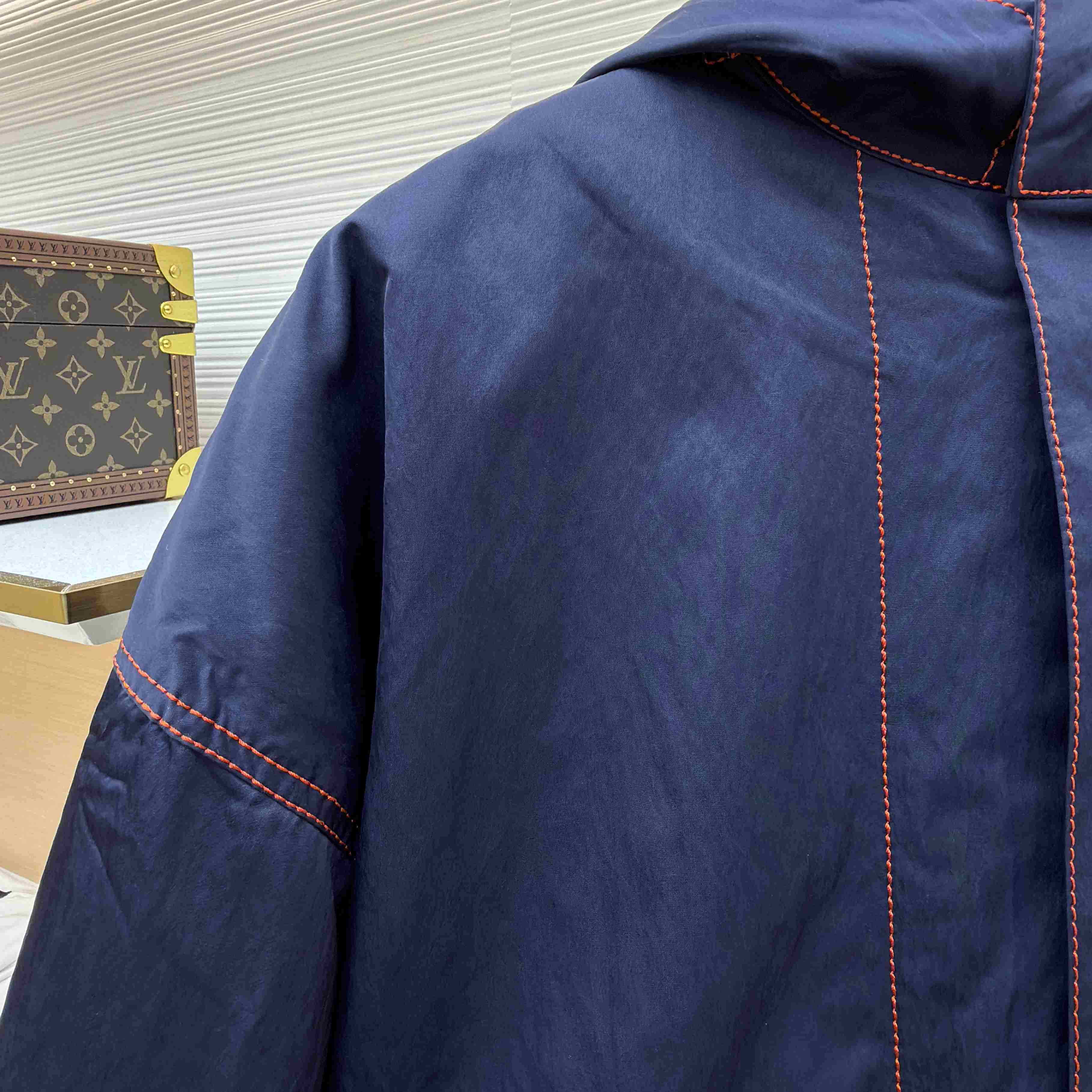 Bottega Veneta Navy Tech Jacket - DesignerGu