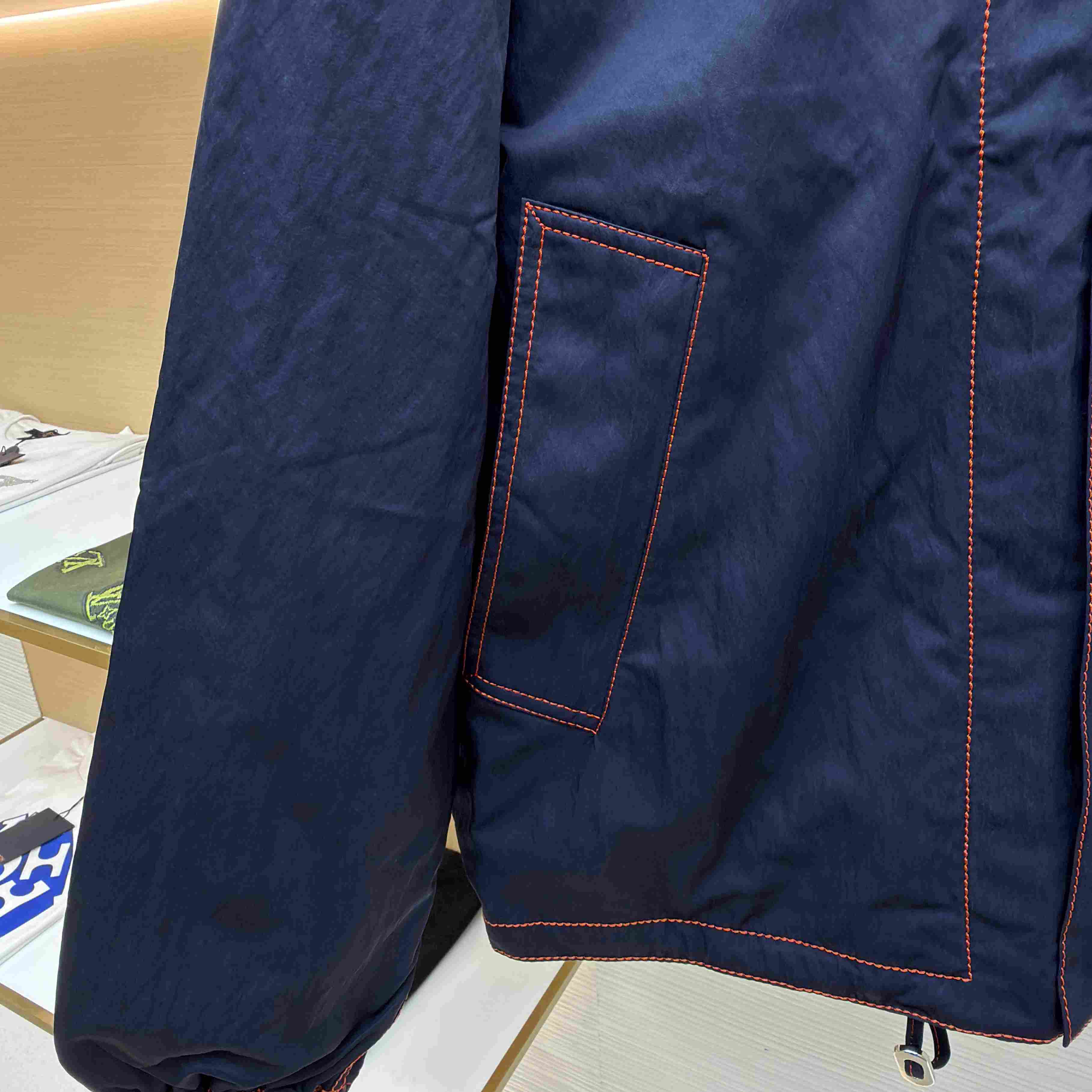 Bottega Veneta Navy Tech Jacket - DesignerGu