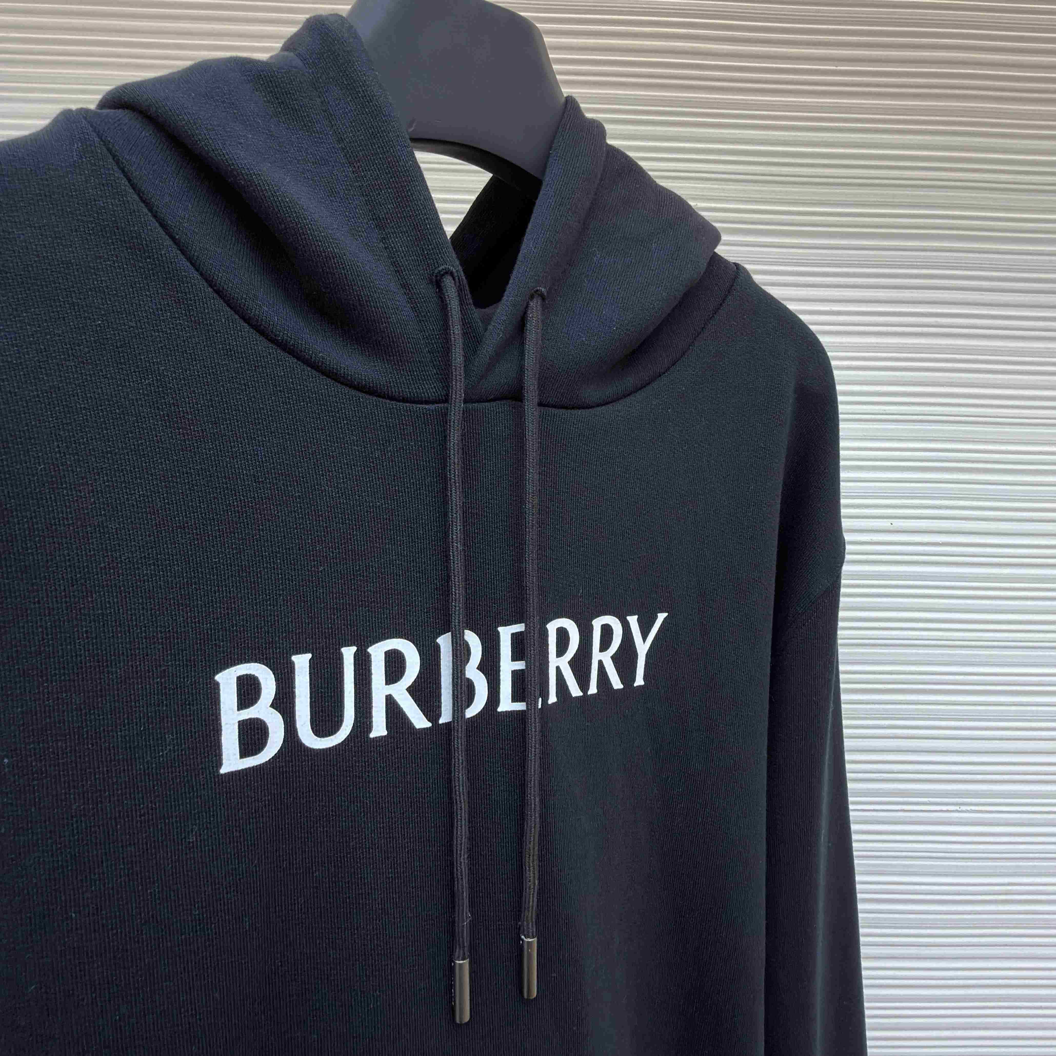Burberry Logo Cotton Hoodie - DesignerGu