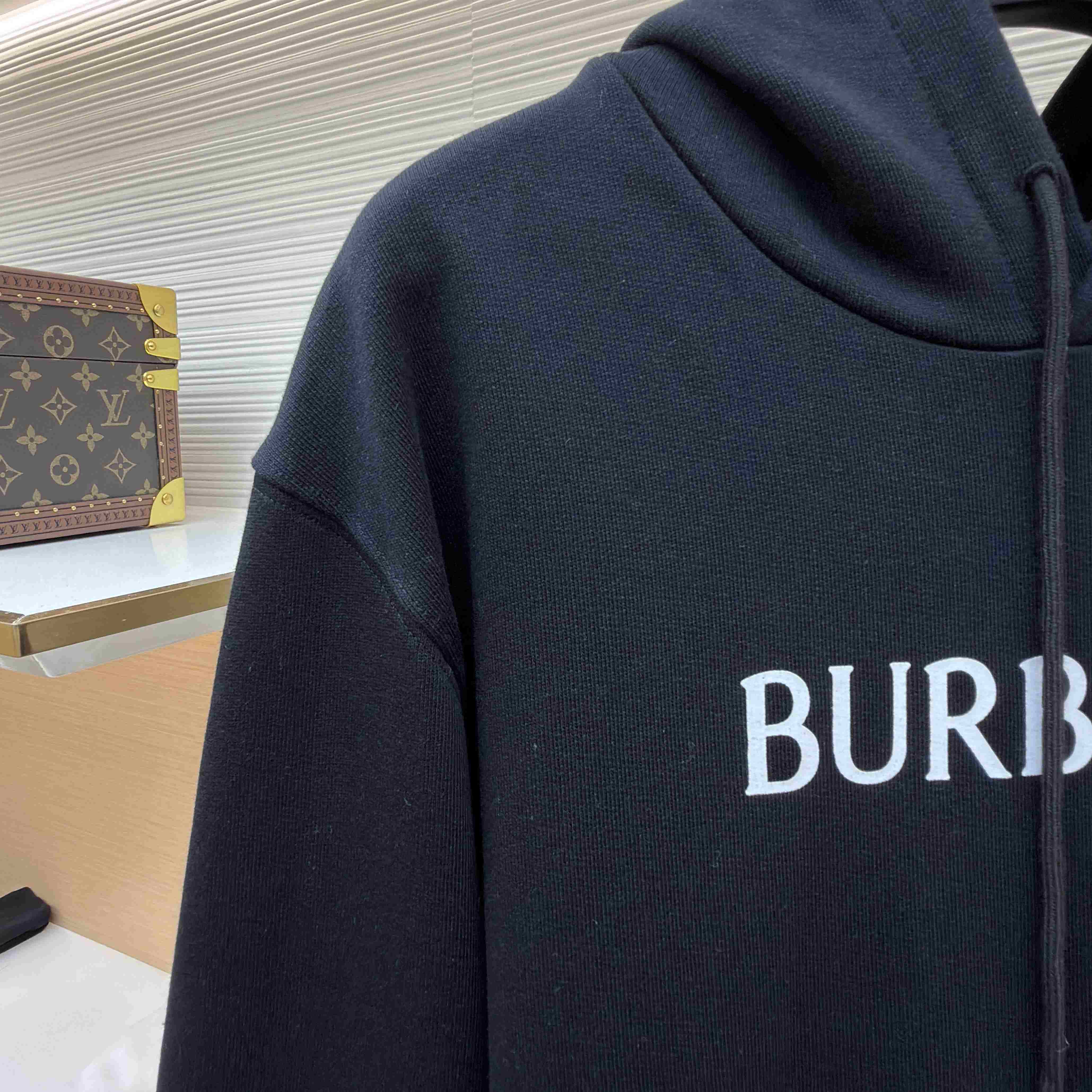 Burberry Logo Cotton Hoodie - DesignerGu