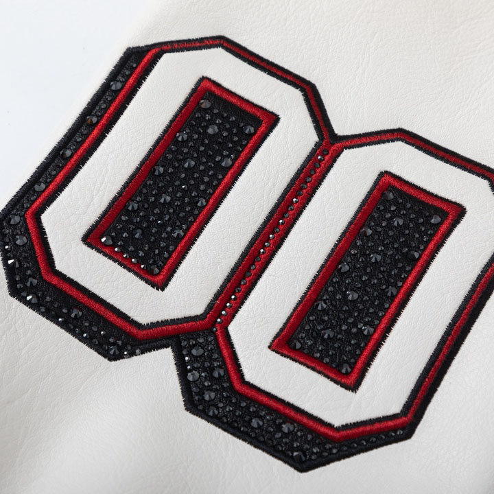 Off-White™ Crystal Full Lea Varsity Jacket - DesignerGu