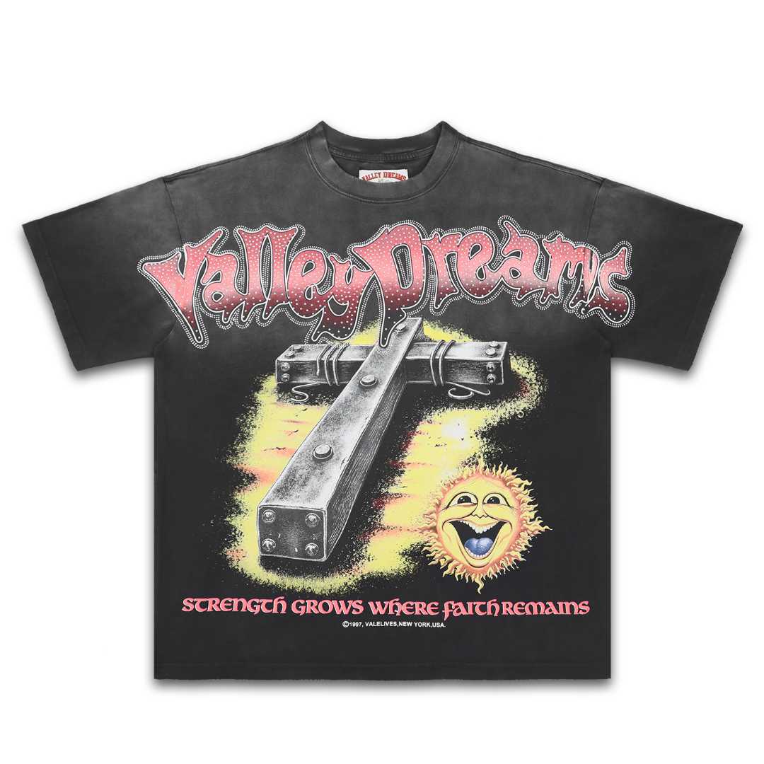 Vale Forever Iron Cross Bling T-shirt - DesignerGu