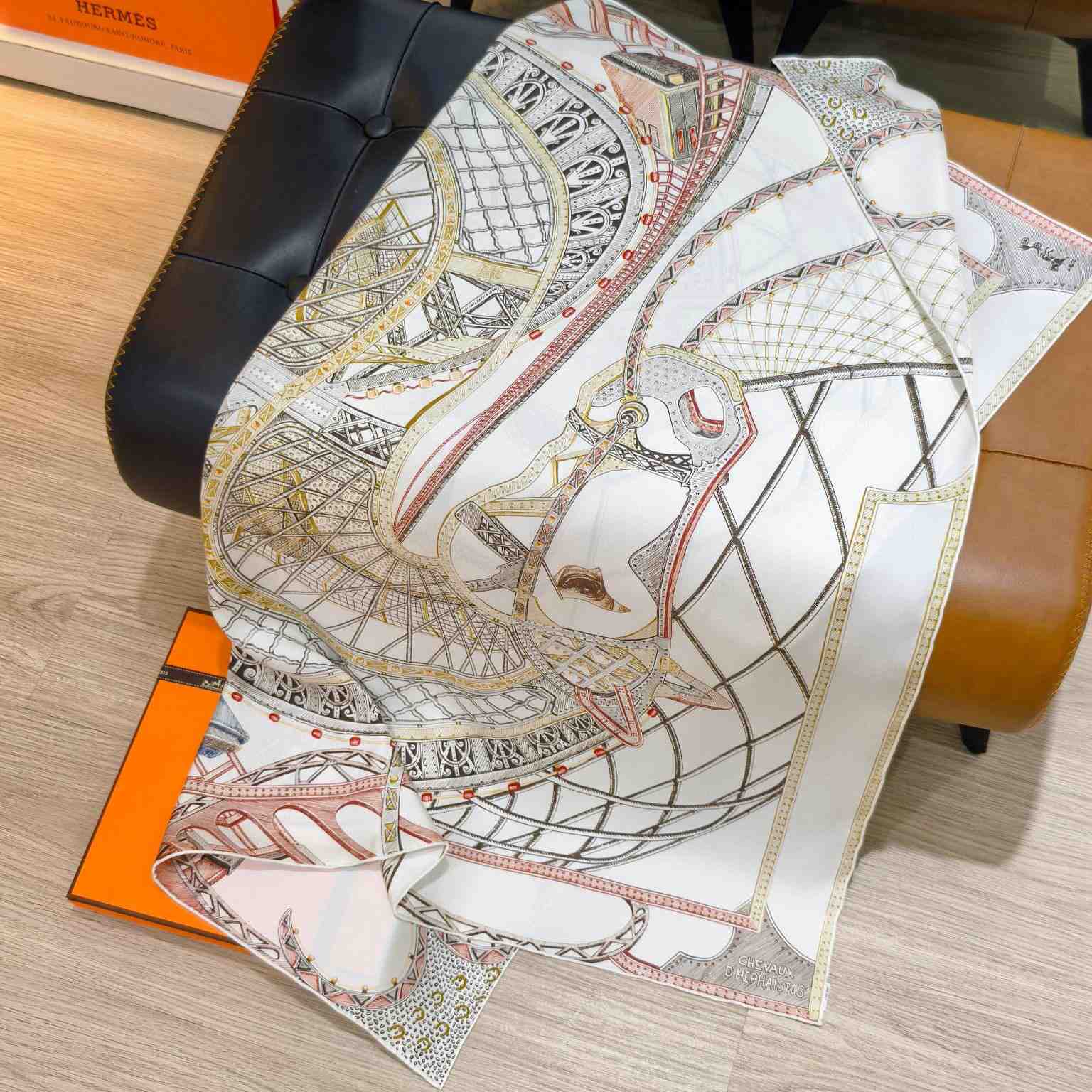 Hermes Chevaux d'Hephaistos Scarf 90 - DesignerGu