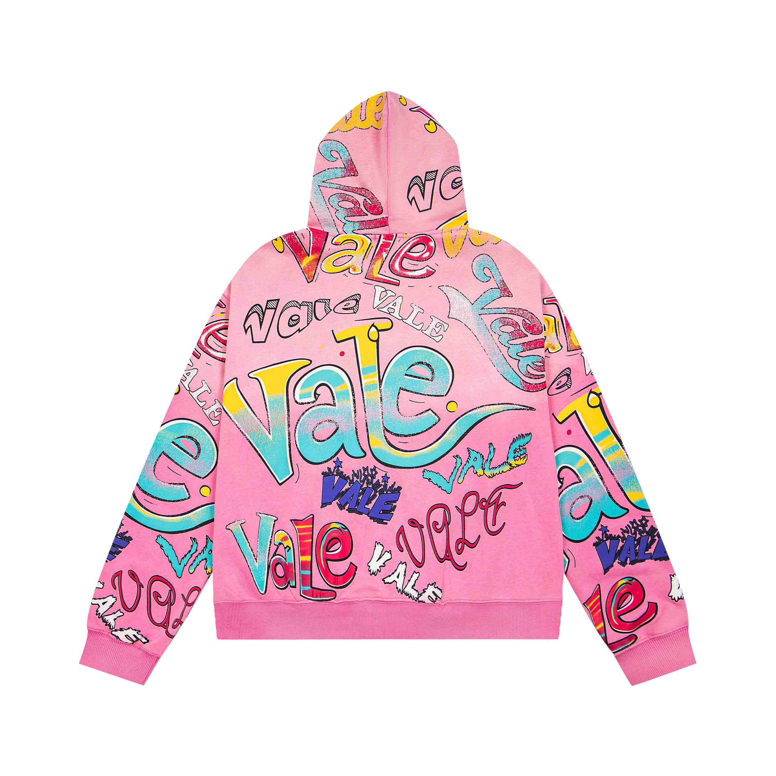 Vale Forever Crystal-Embellished Graffiti-Print Hoodie - DesignerGu