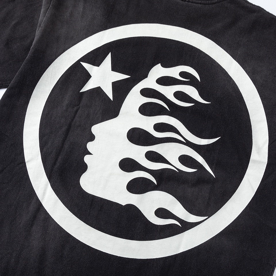 Hellstar Gel Sport Logo T-Shirt 'Black/Blue' - DesignerGu