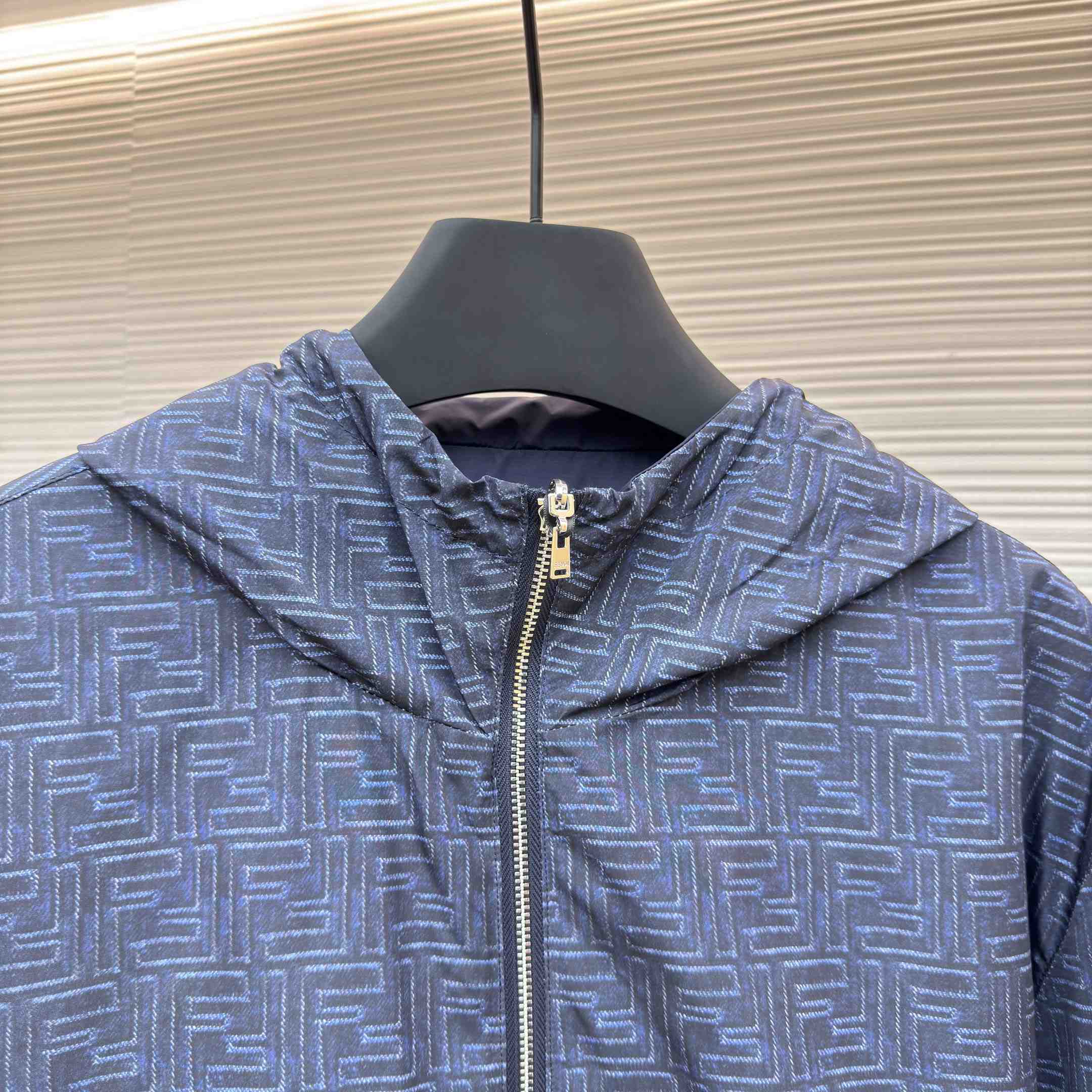 Fendi Blue FF Nylon Jacket - DesignerGu