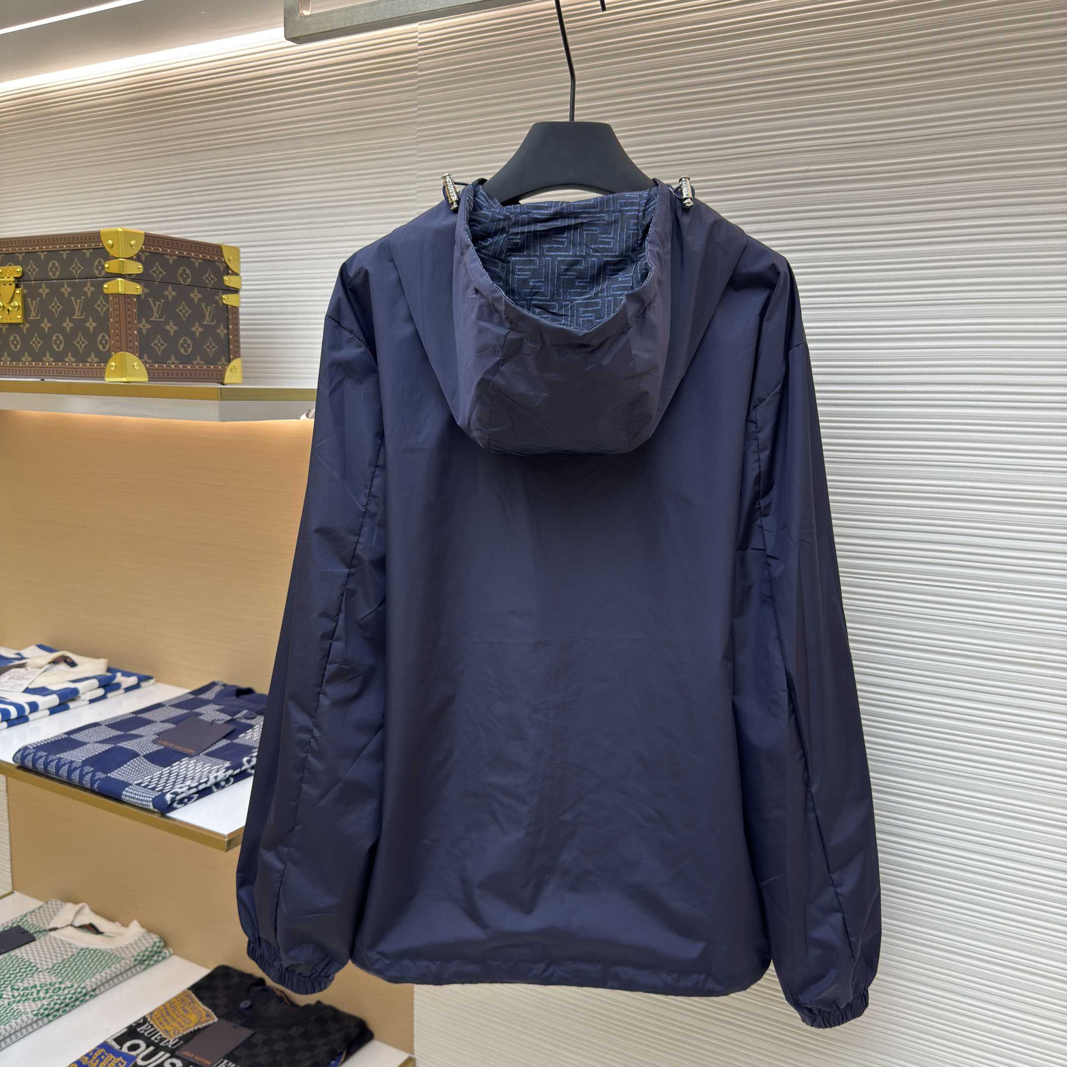 Fendi Blue FF Nylon Jacket - DesignerGu