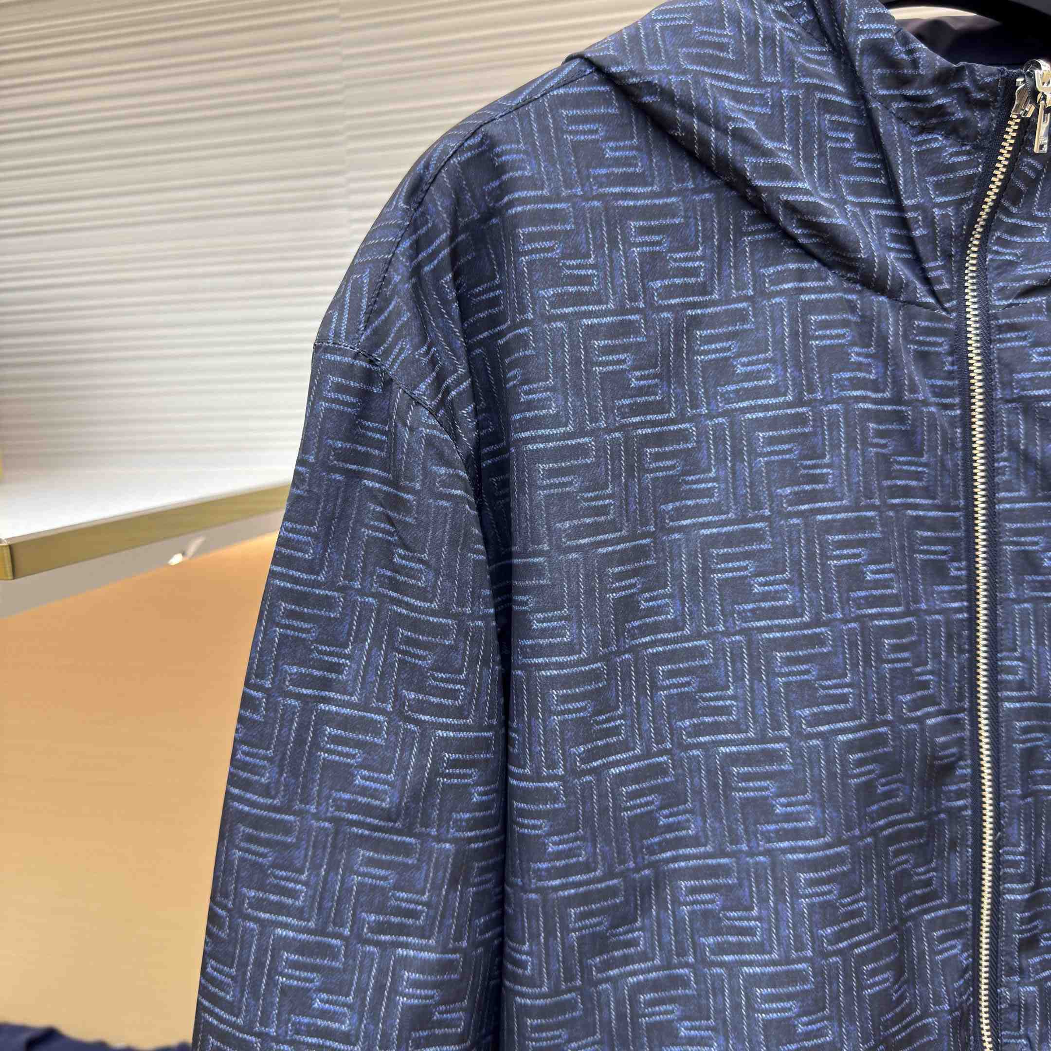 Fendi Blue FF Nylon Jacket - DesignerGu
