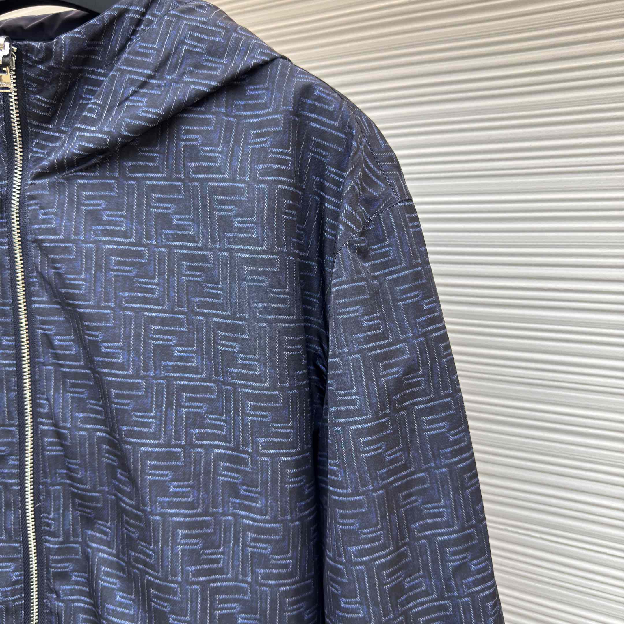 Fendi Blue FF Nylon Jacket - DesignerGu
