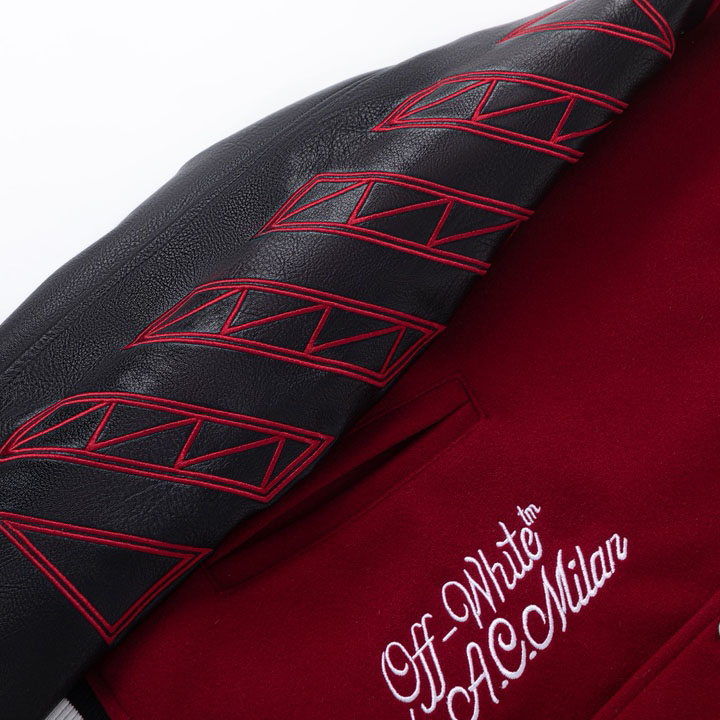 Off-White™ c/o AC Milan Varsity Jacket - DesignerGu