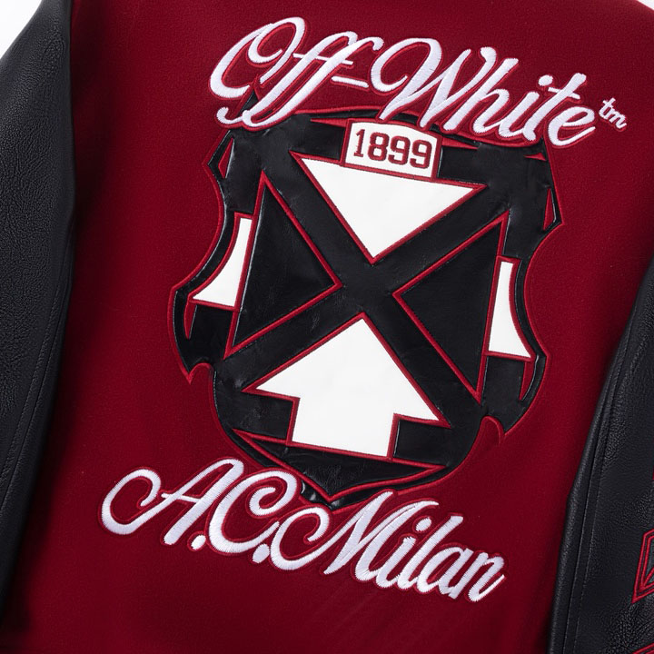 Off-White™ c/o AC Milan Varsity Jacket - DesignerGu