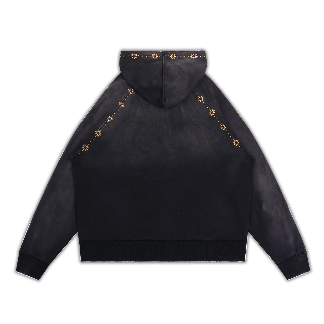 Vale Forever Dreams Varsity Crest Black Zip Hoodie - DesignerGu