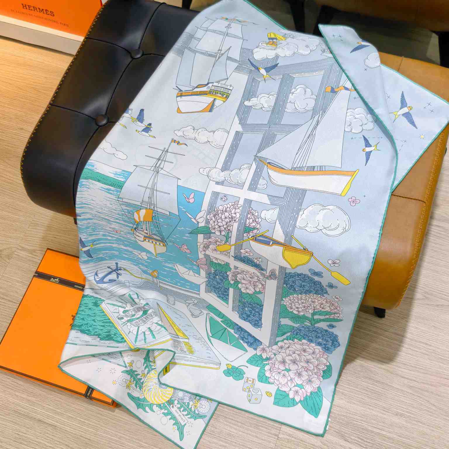 Hermes Scarf 90 L'Esprit s'Envole - DesignerGu