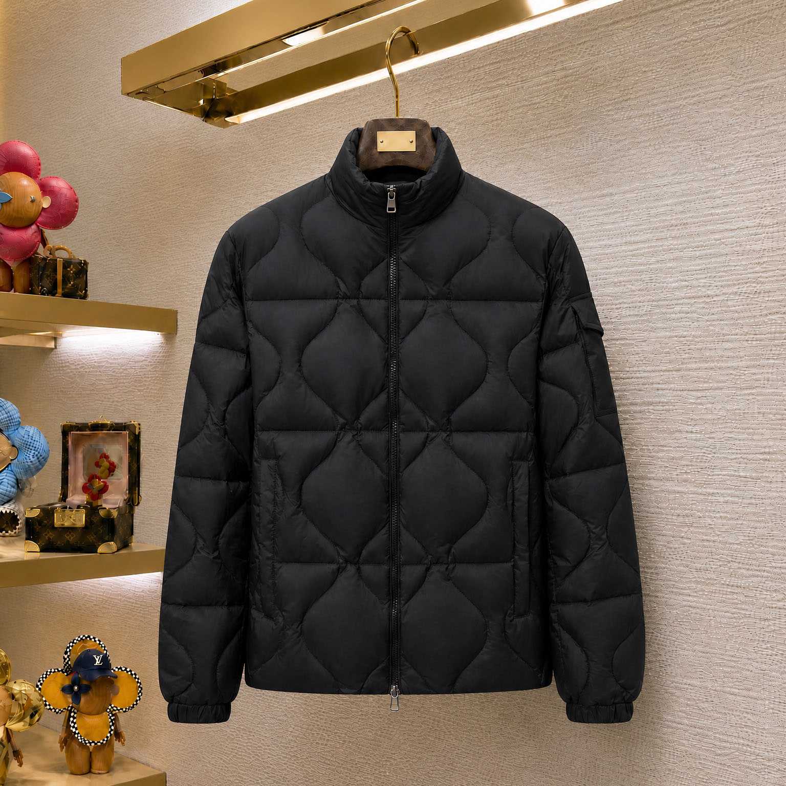 Moncler Asurel Geometric Quilted Short Down Jacket - DesignerGu