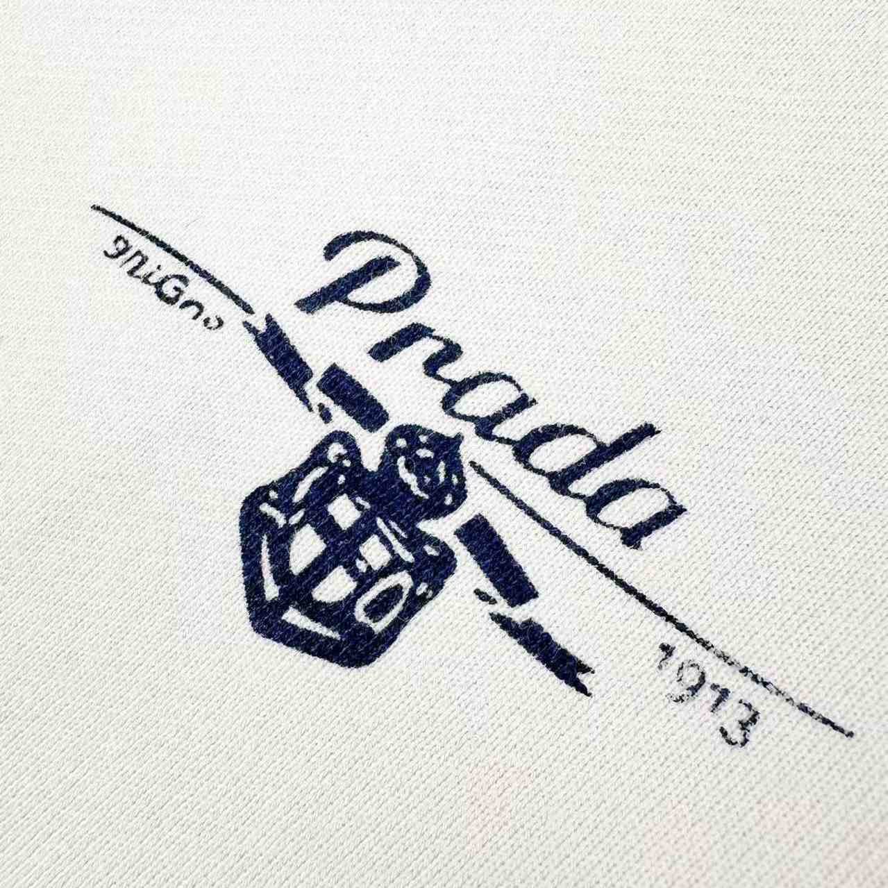 Prada Cotton Fleece Zip-Front Hoodie - DesignerGu